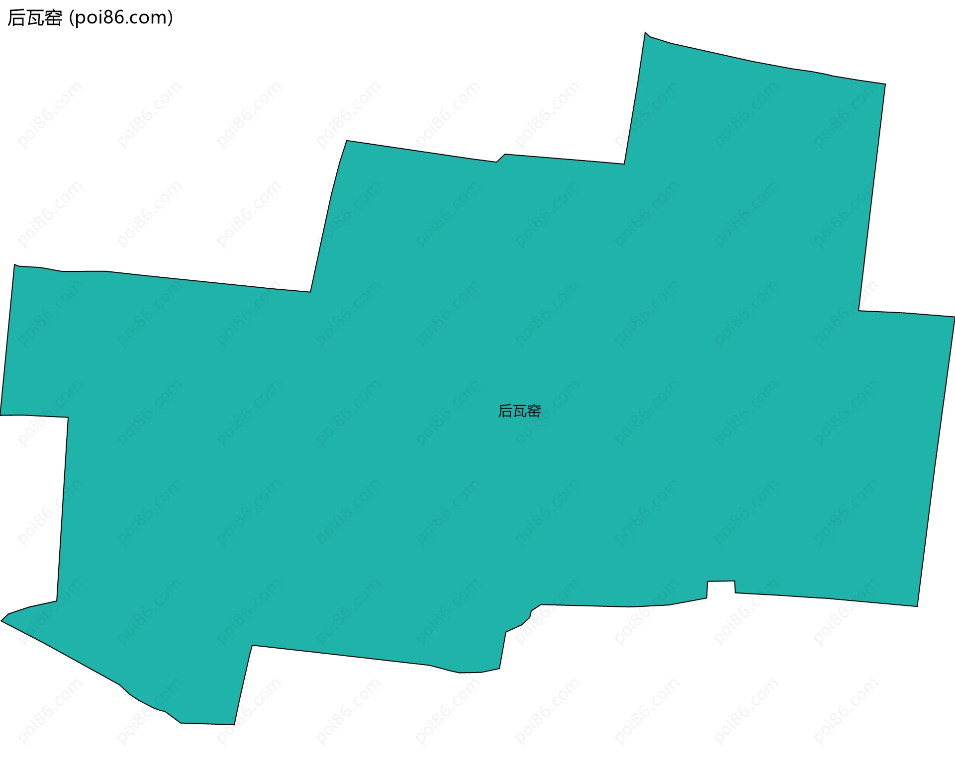 后瓦窑边界地图