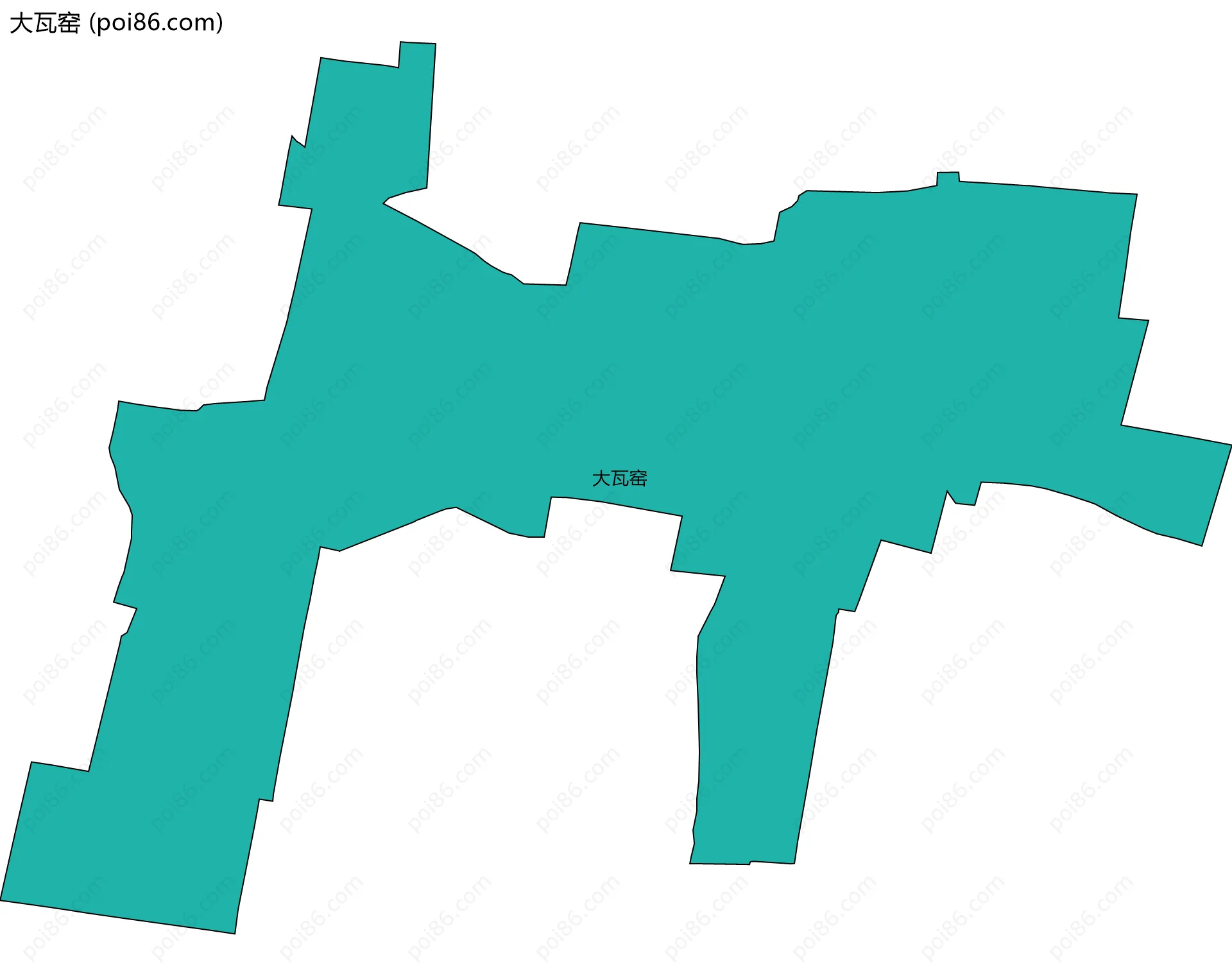 大瓦窑边界地图