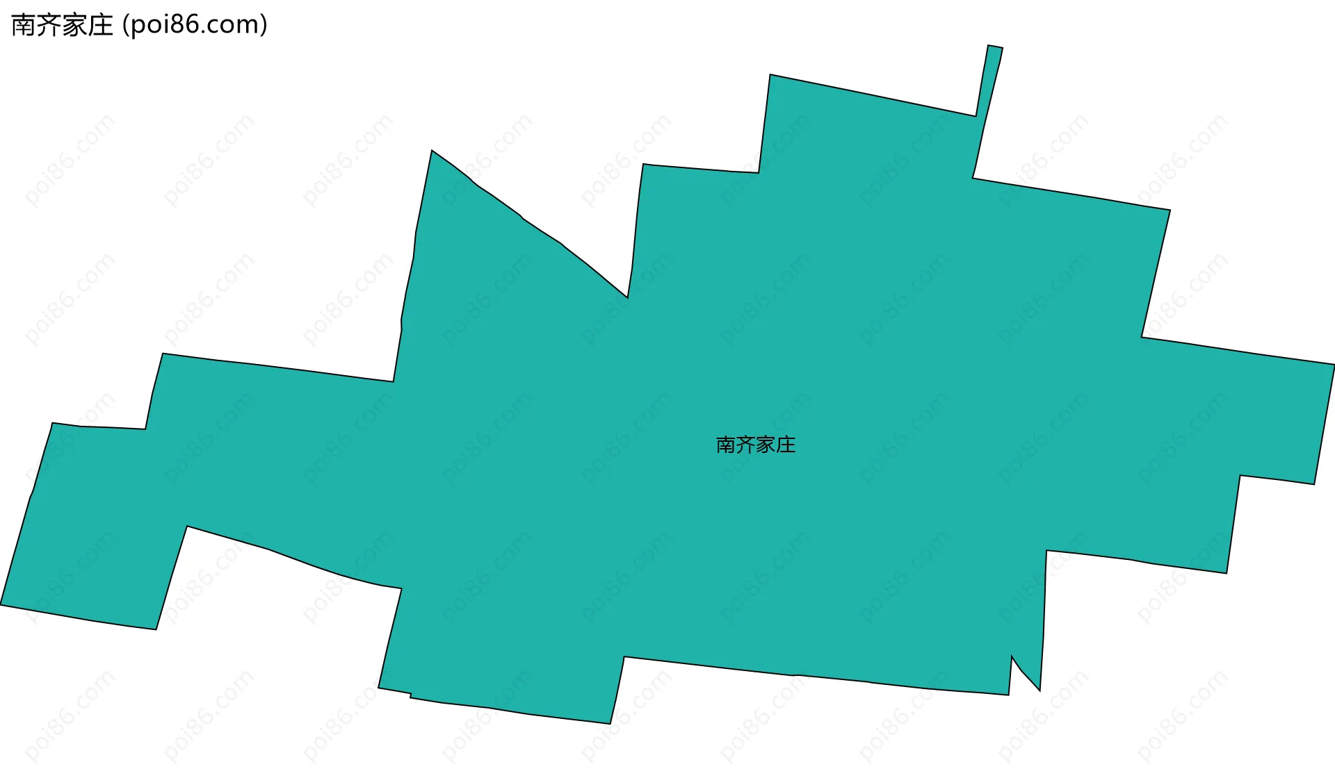 南齐家庄边界地图