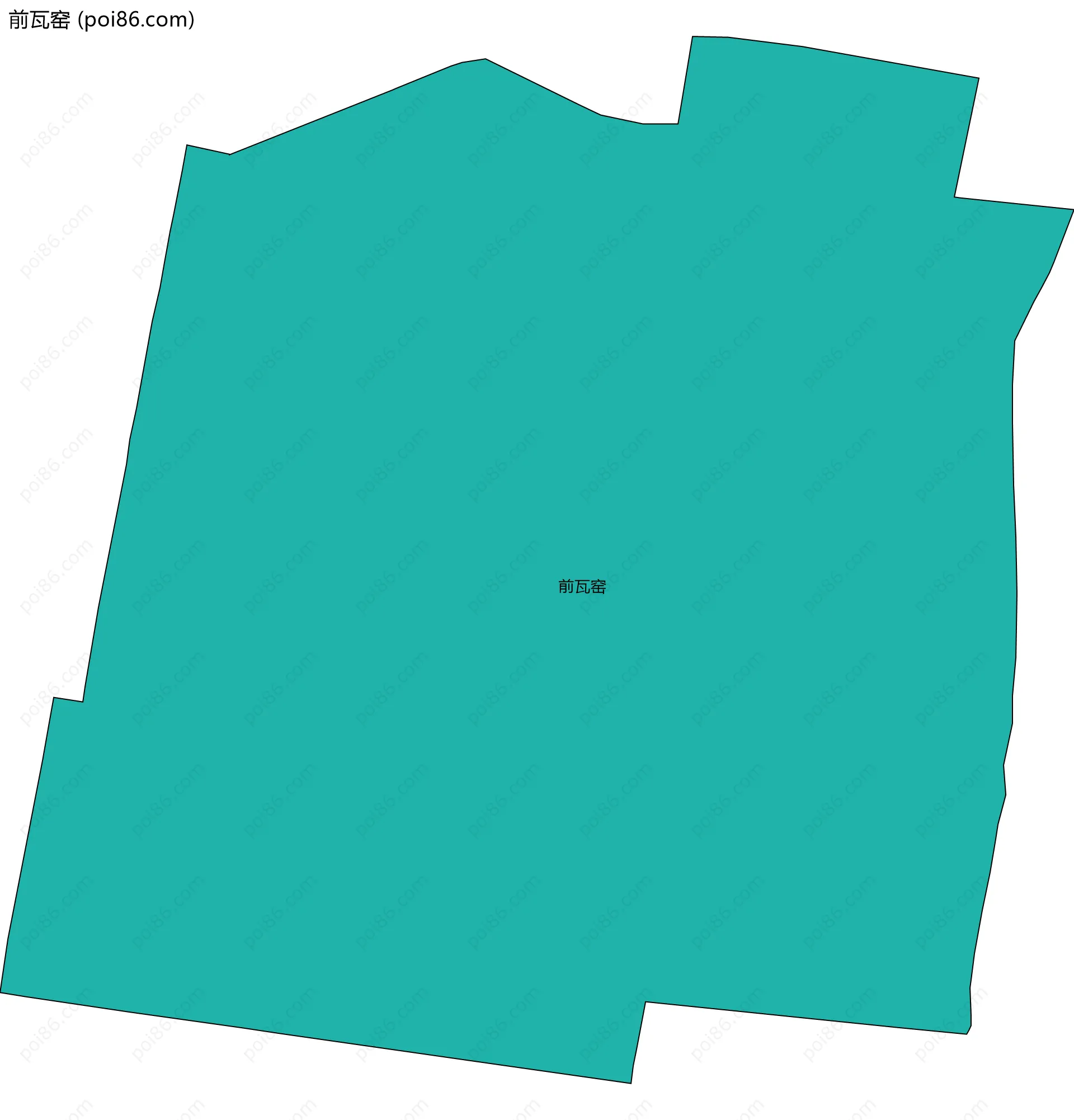 前瓦窑边界地图