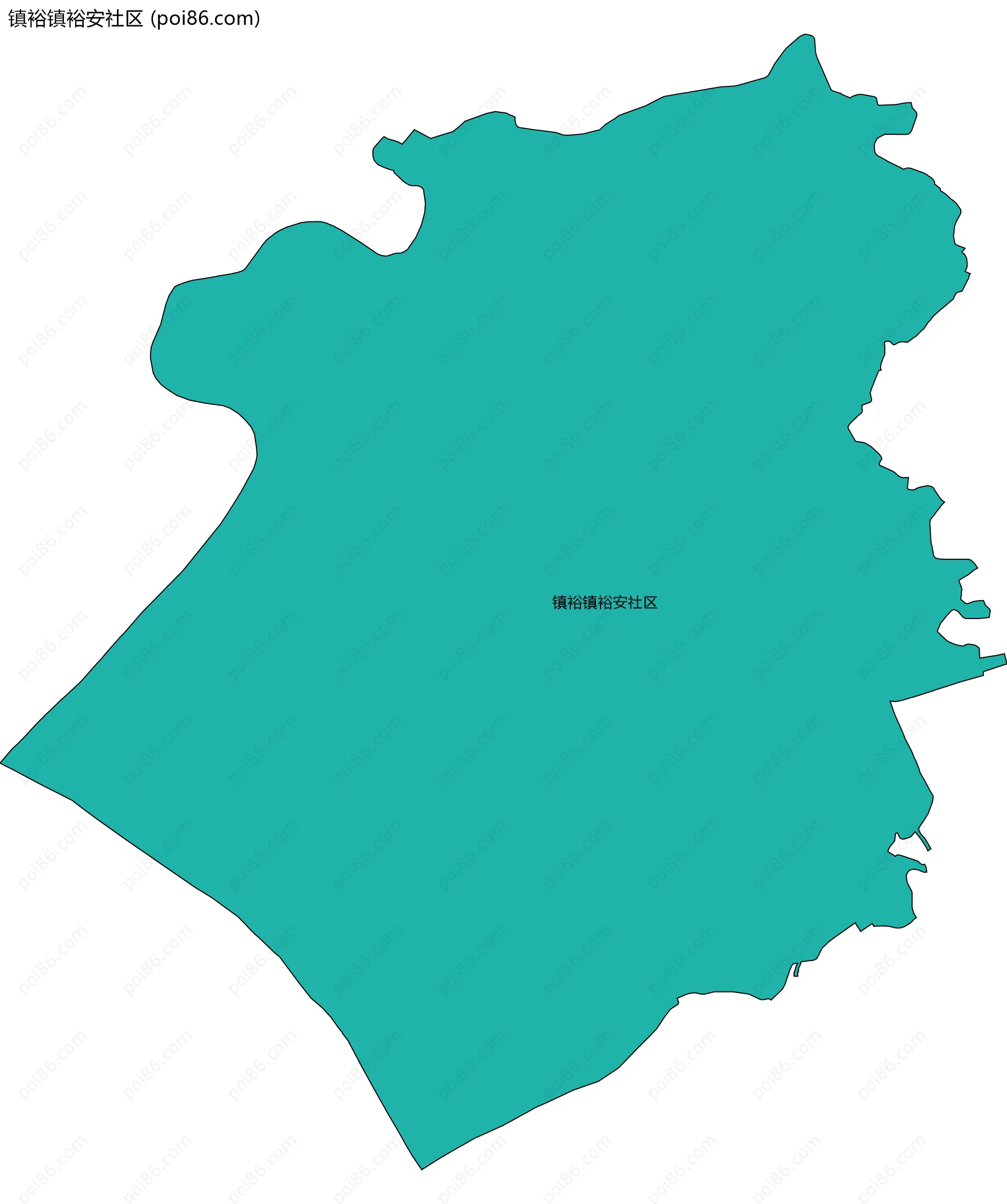 镇裕镇裕安社区边界地图