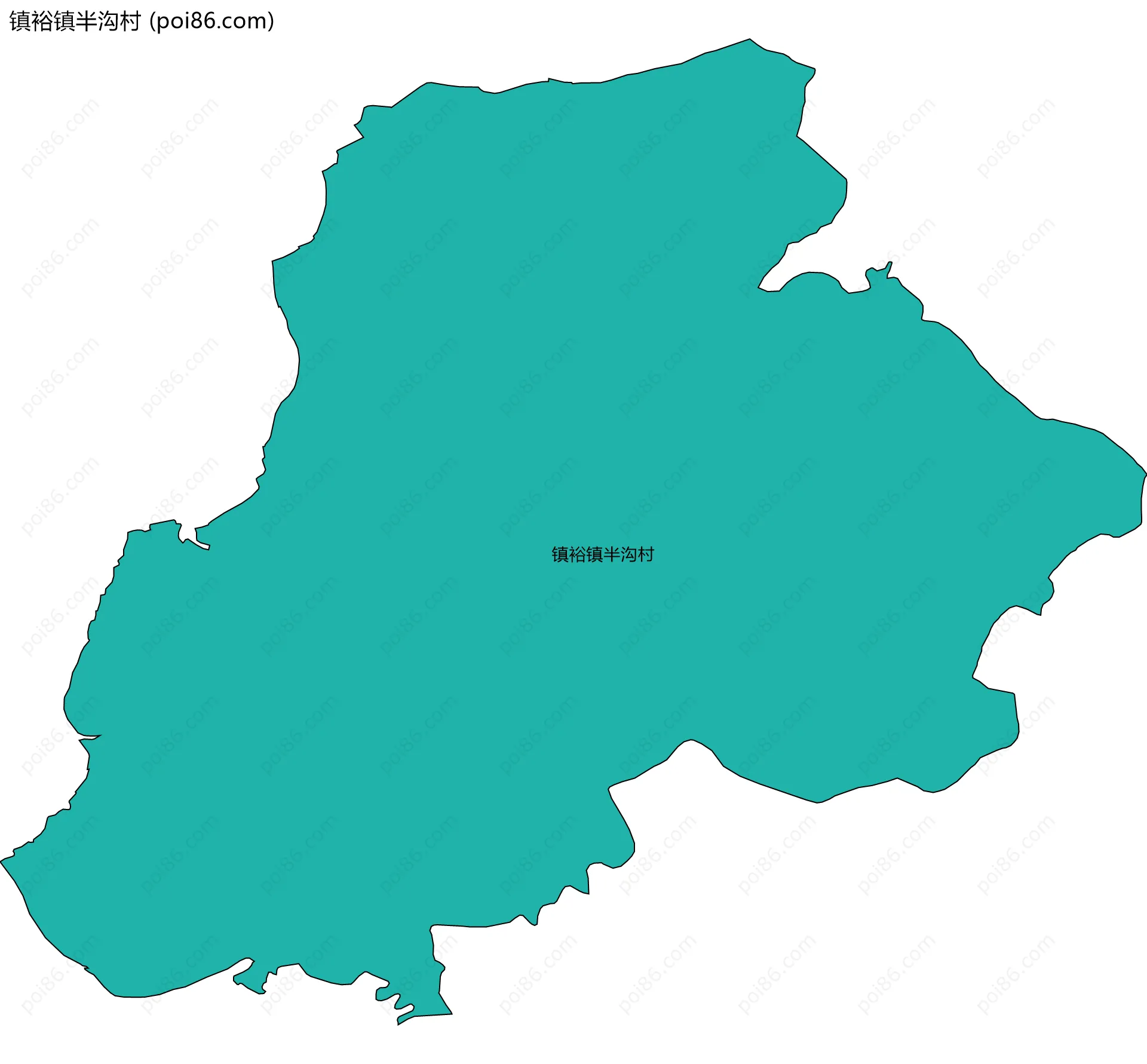 镇裕镇半沟村边界地图