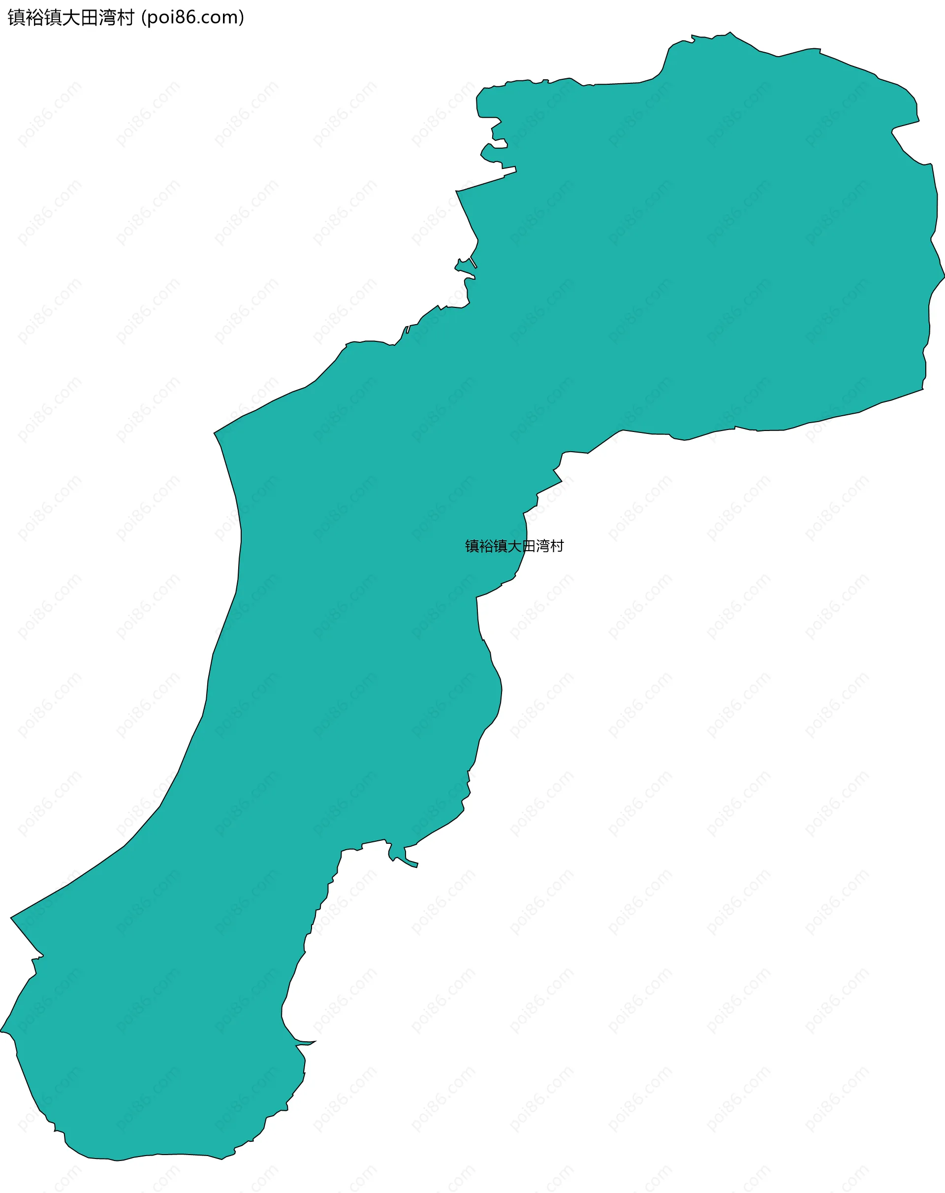 镇裕镇大田湾村边界地图