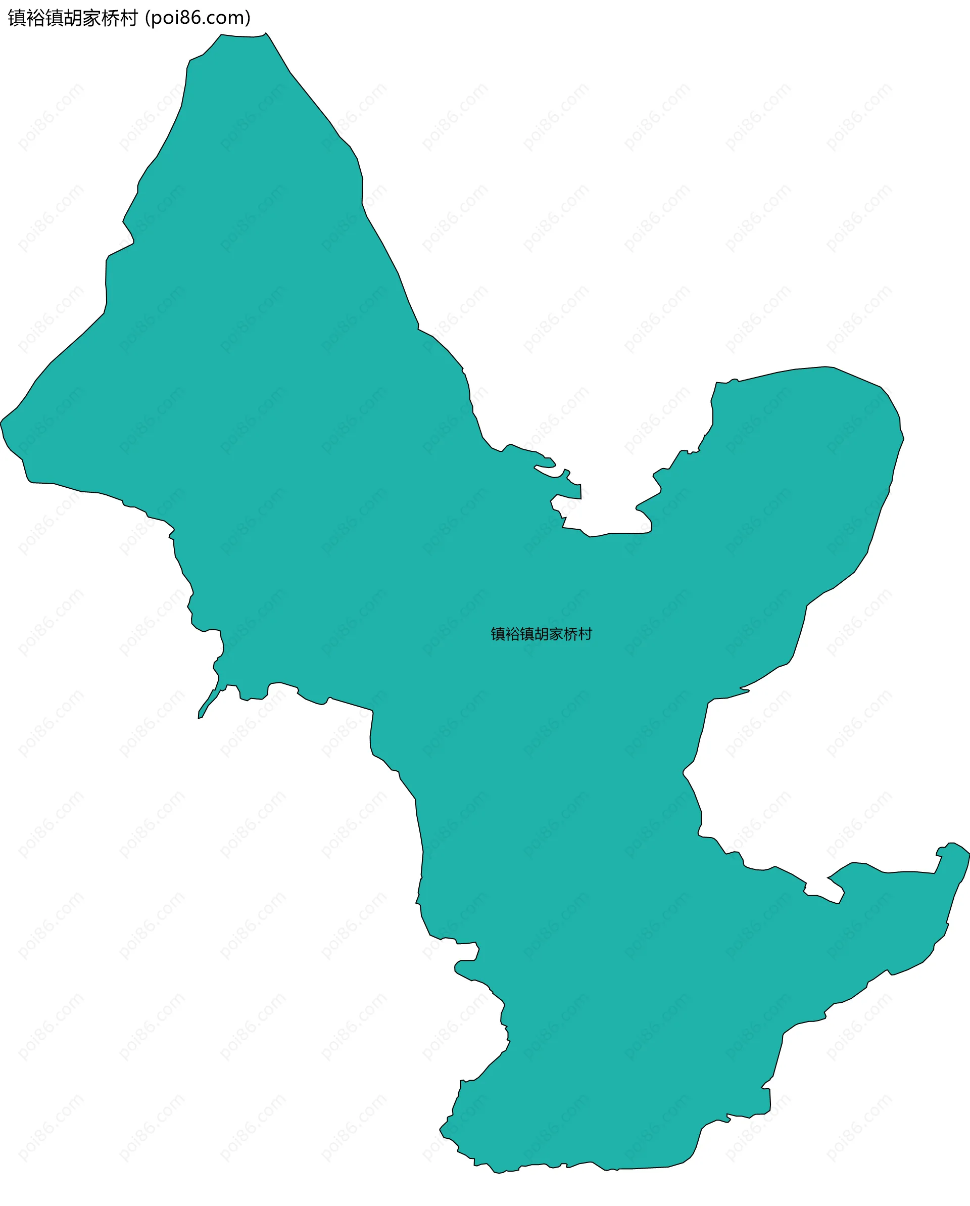 镇裕镇胡家桥村边界地图