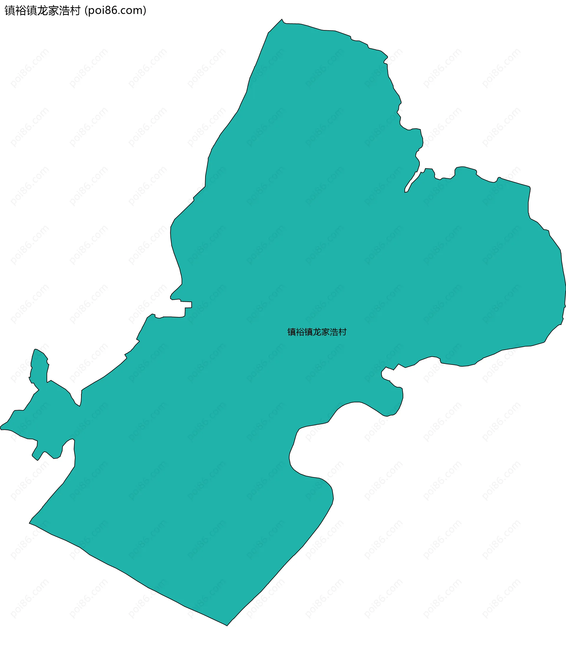 镇裕镇龙家浩村边界地图