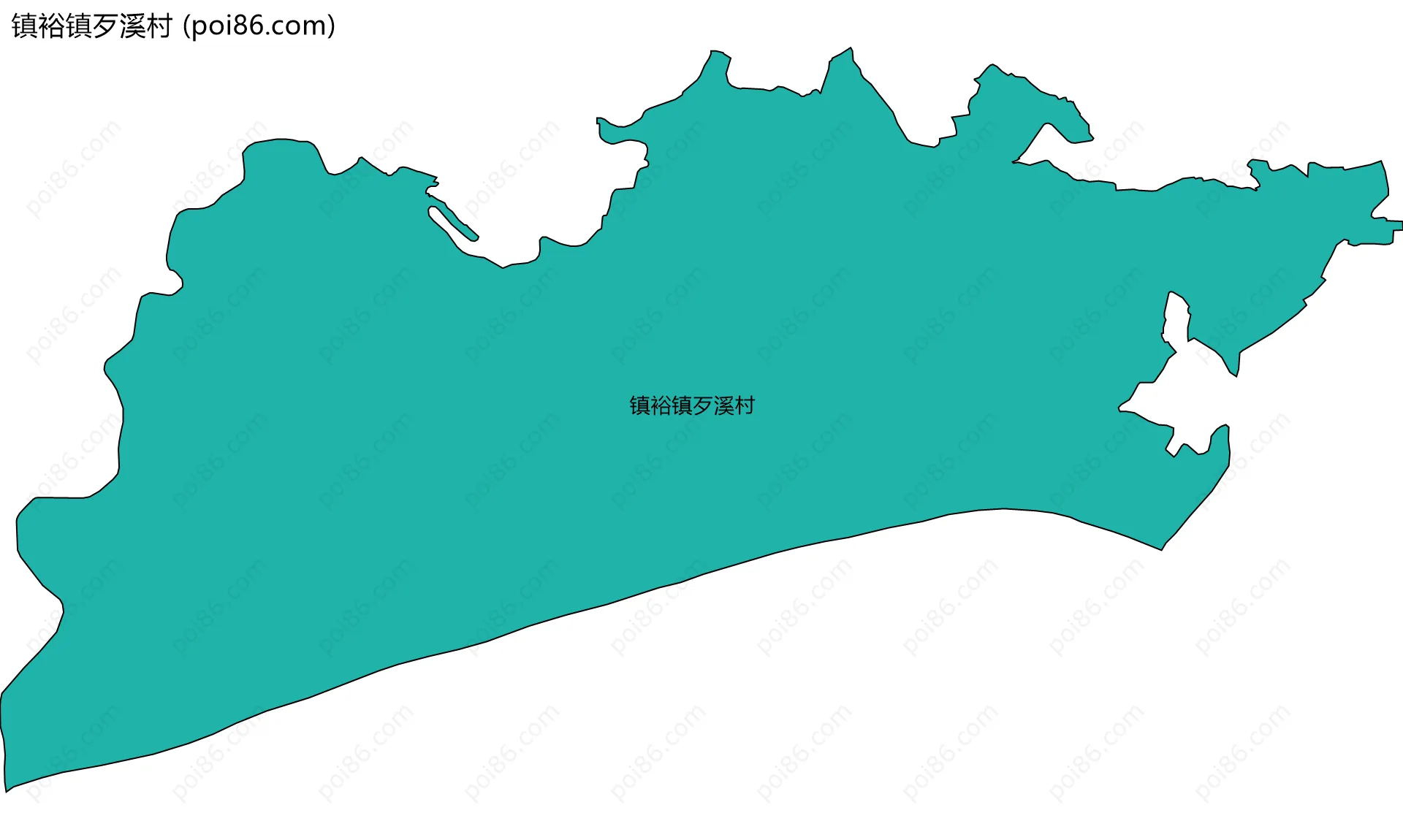 镇裕镇歹溪村边界地图