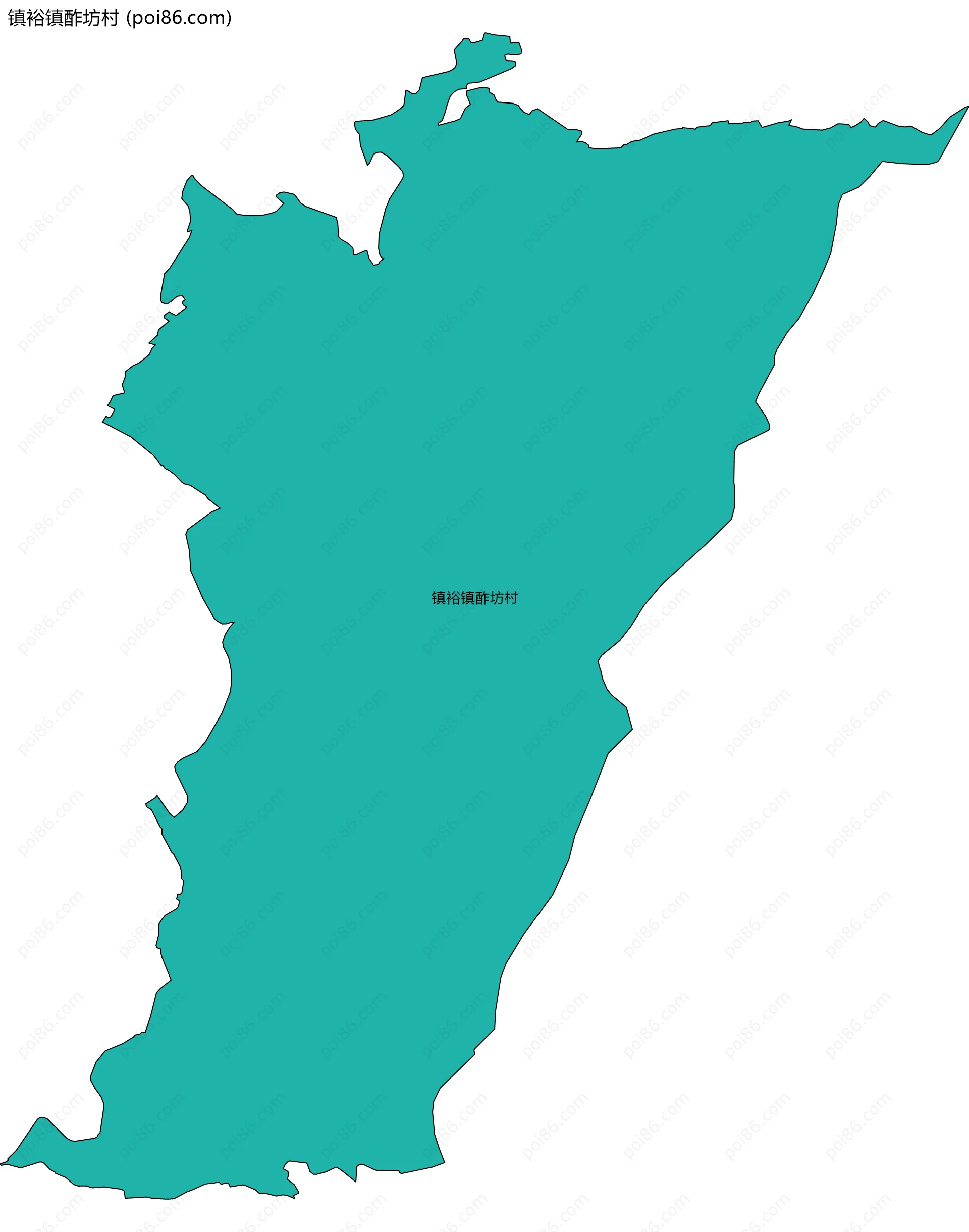 镇裕镇酢坊村边界地图