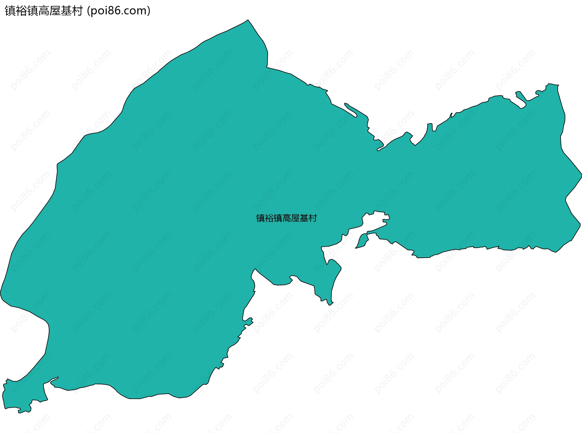 镇裕镇高屋基村边界地图
