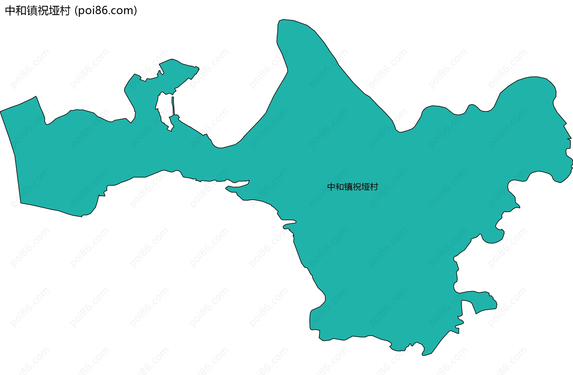 中和镇祝垭村边界地图