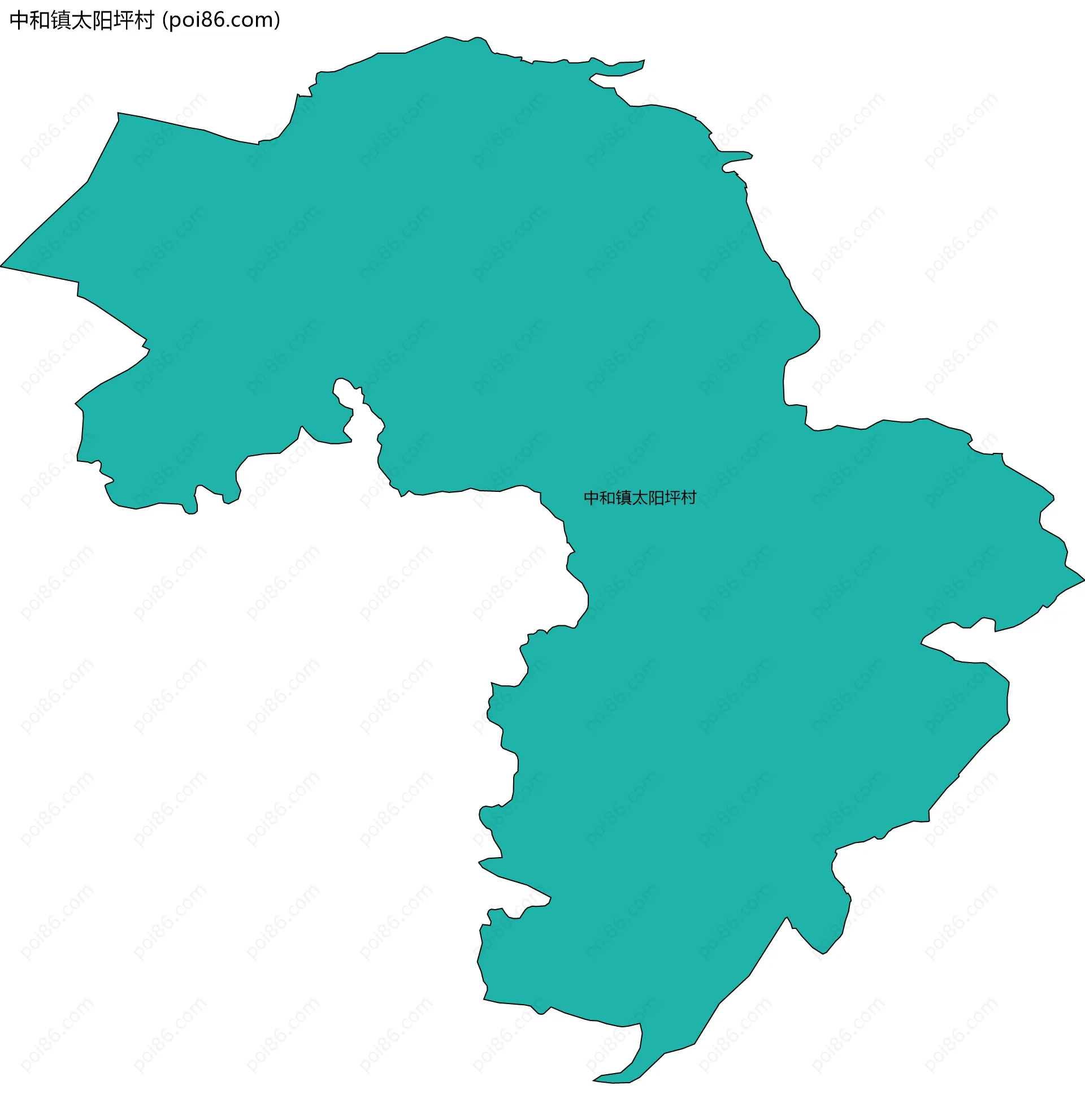 中和镇太阳坪村边界地图