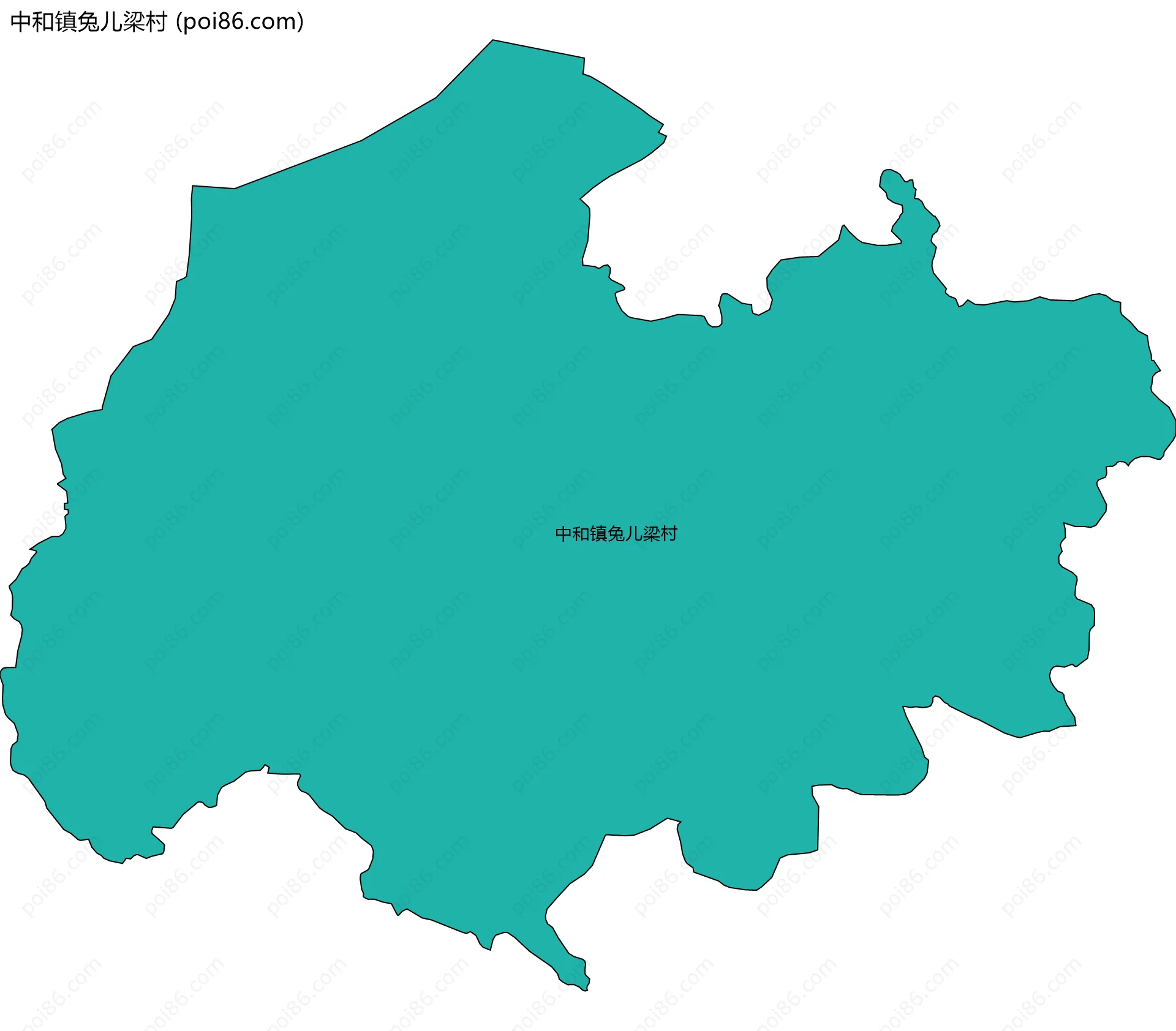 中和镇兔儿梁村边界地图