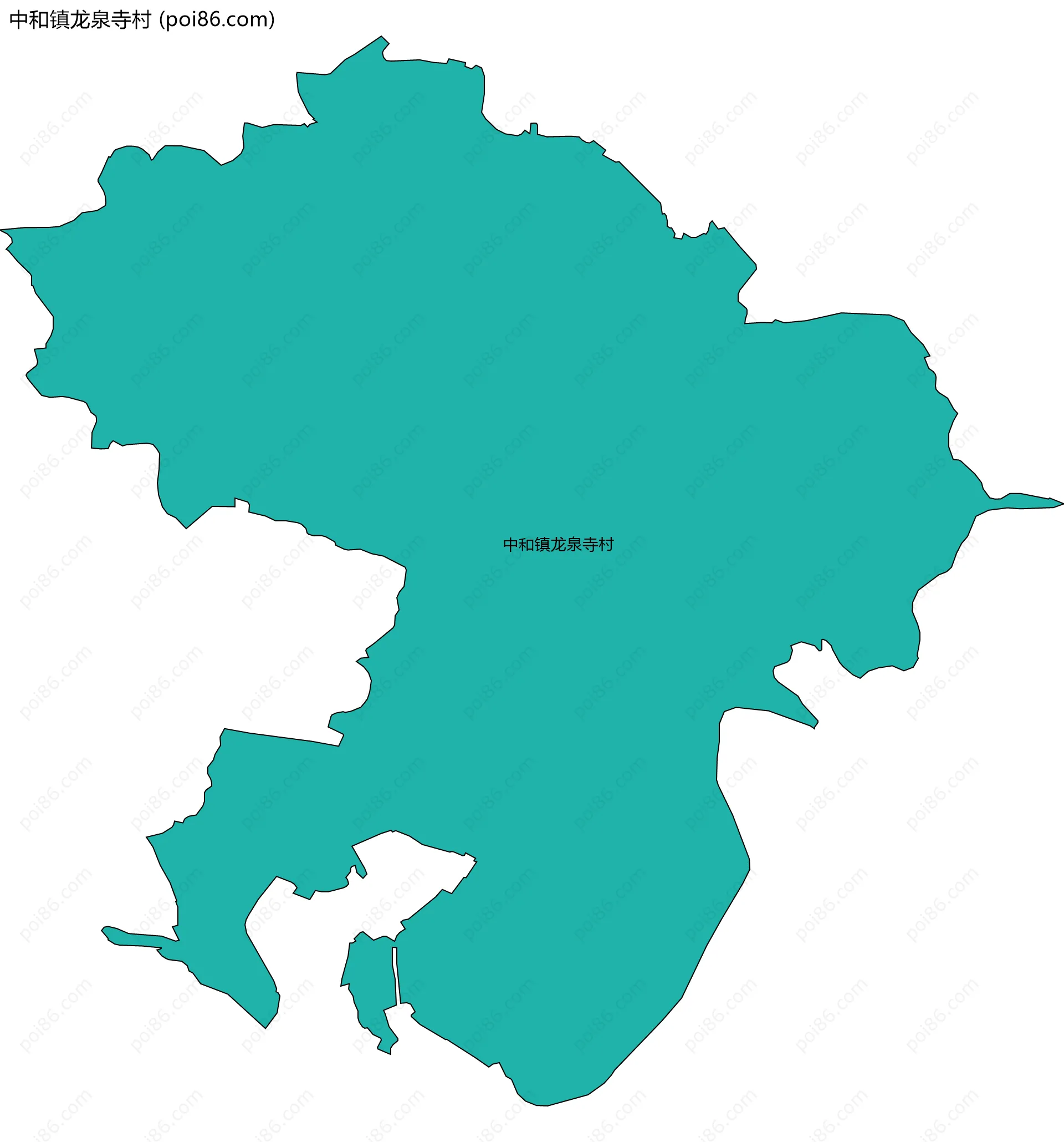 中和镇龙泉寺村边界地图