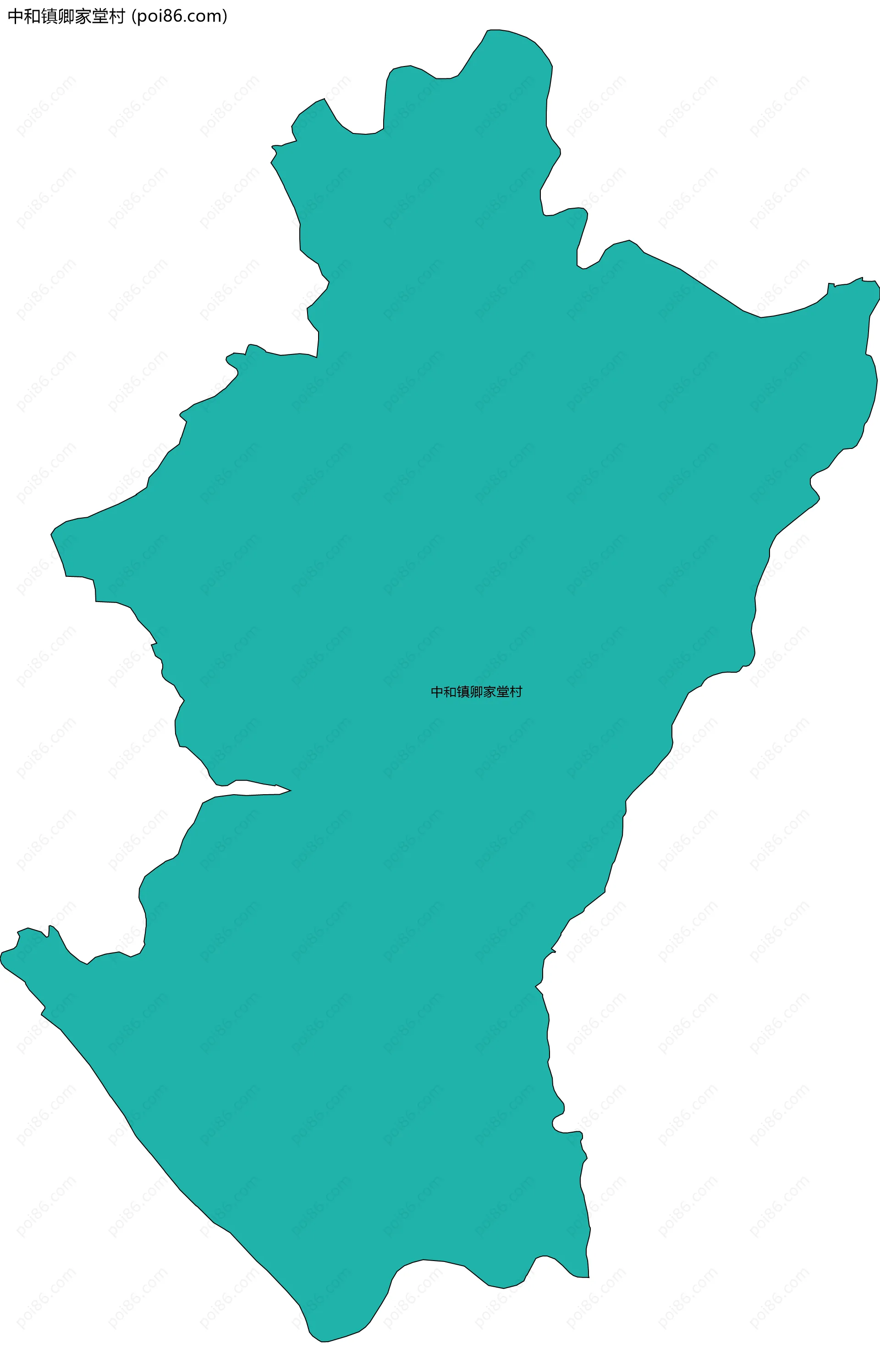 中和镇卿家堂村边界地图