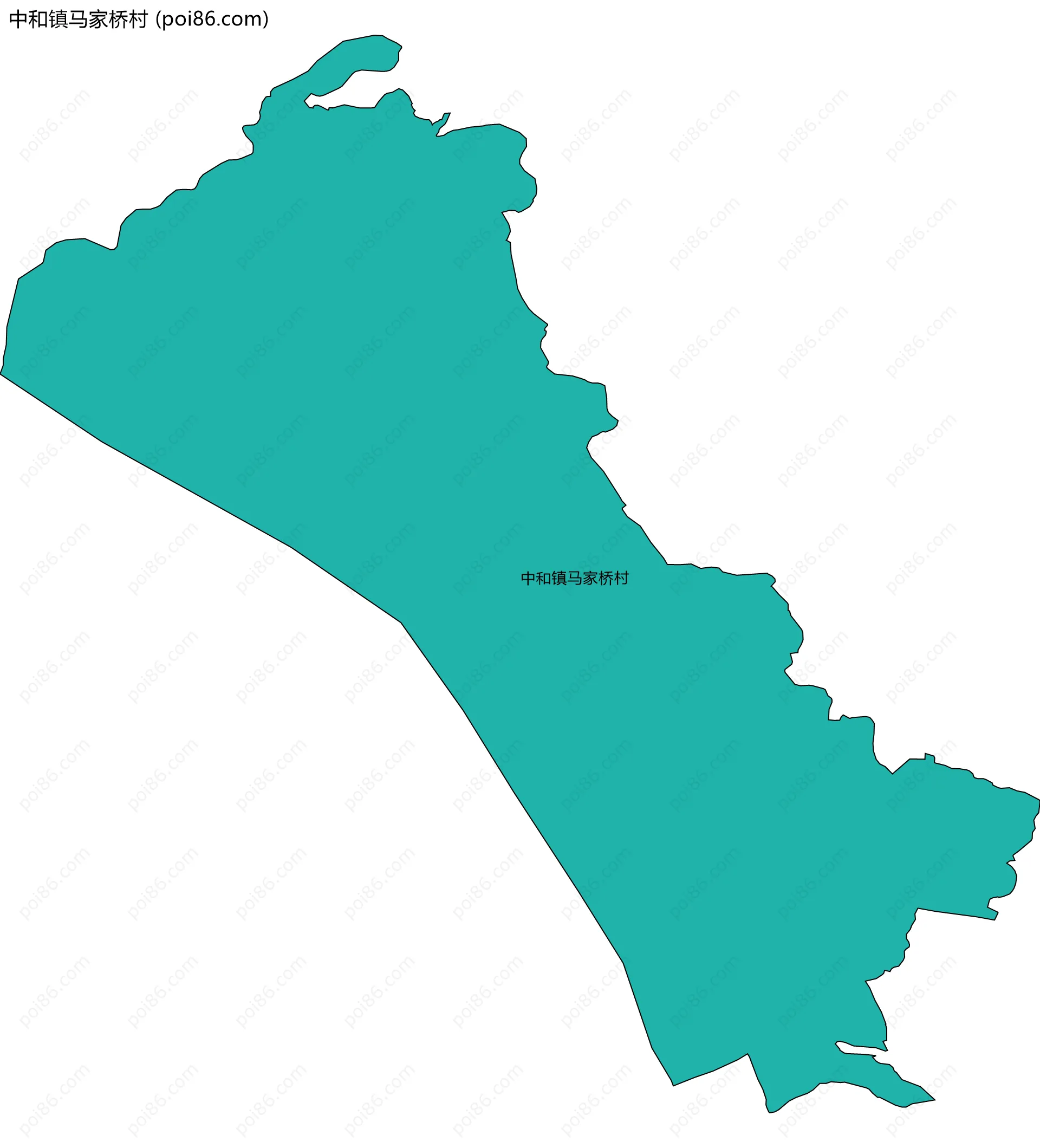 中和镇马家桥村边界地图
