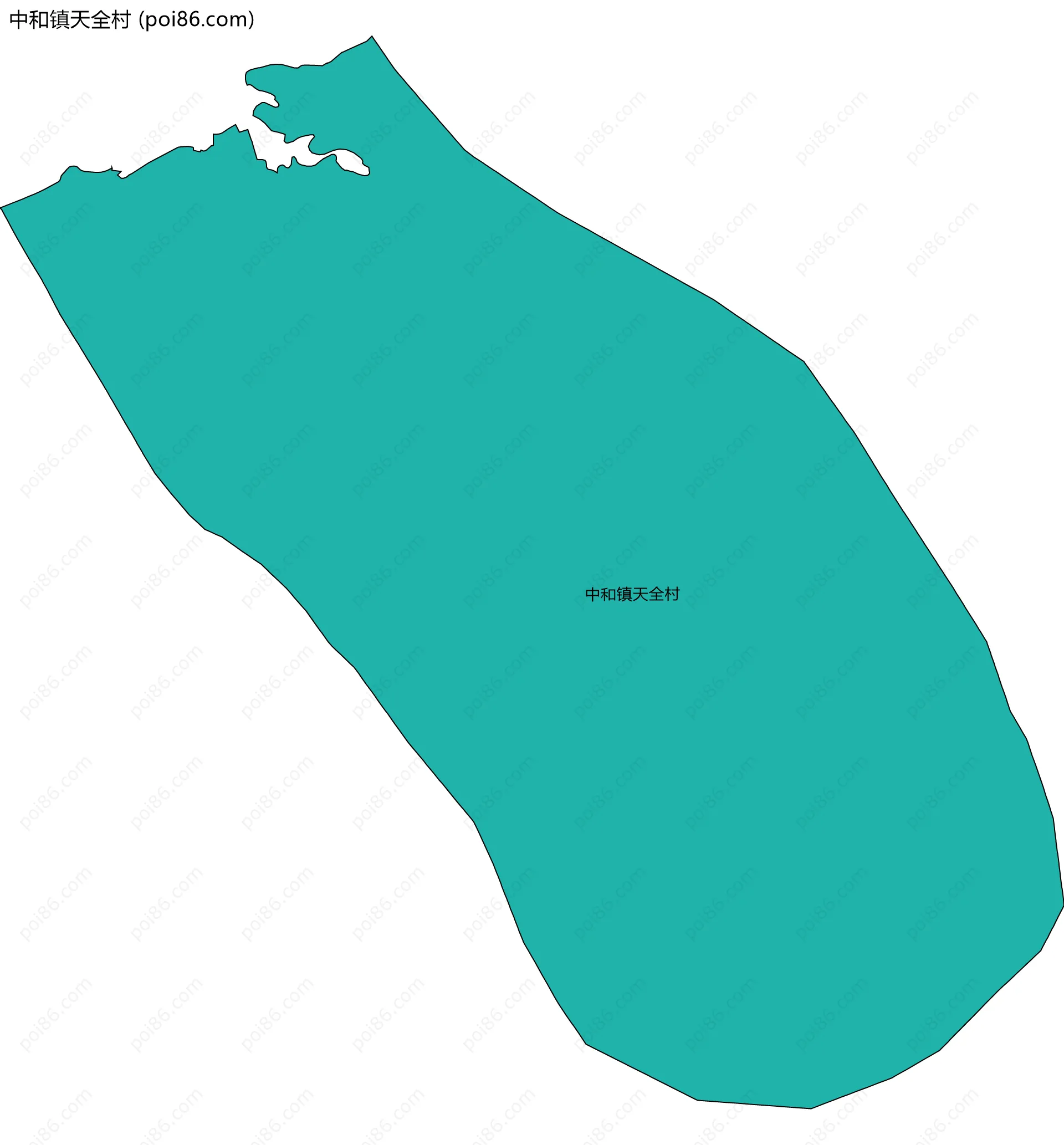 中和镇天全村边界地图