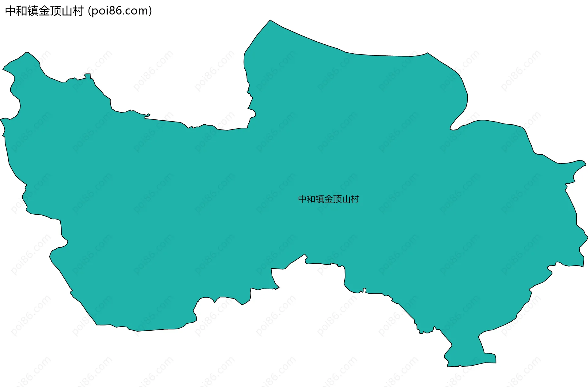 中和镇金顶山村边界地图