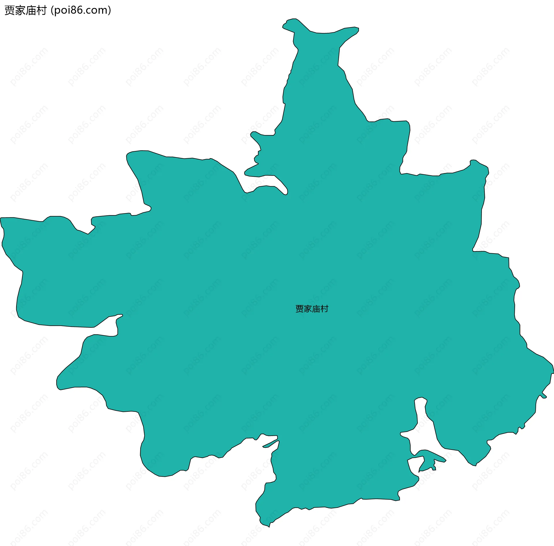 贾家庙村边界地图