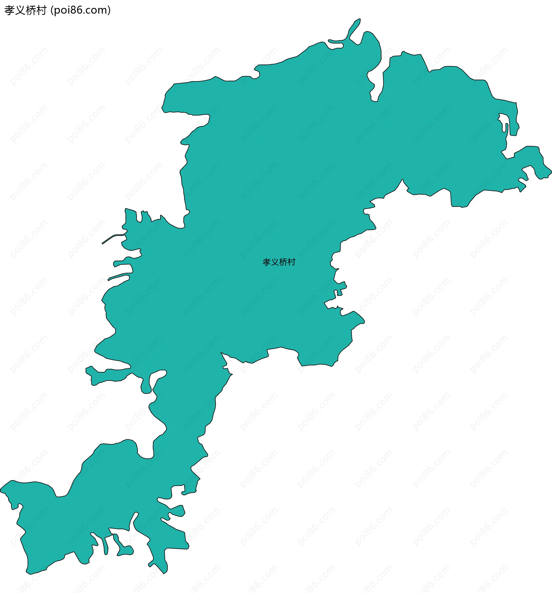 孝义桥村边界地图