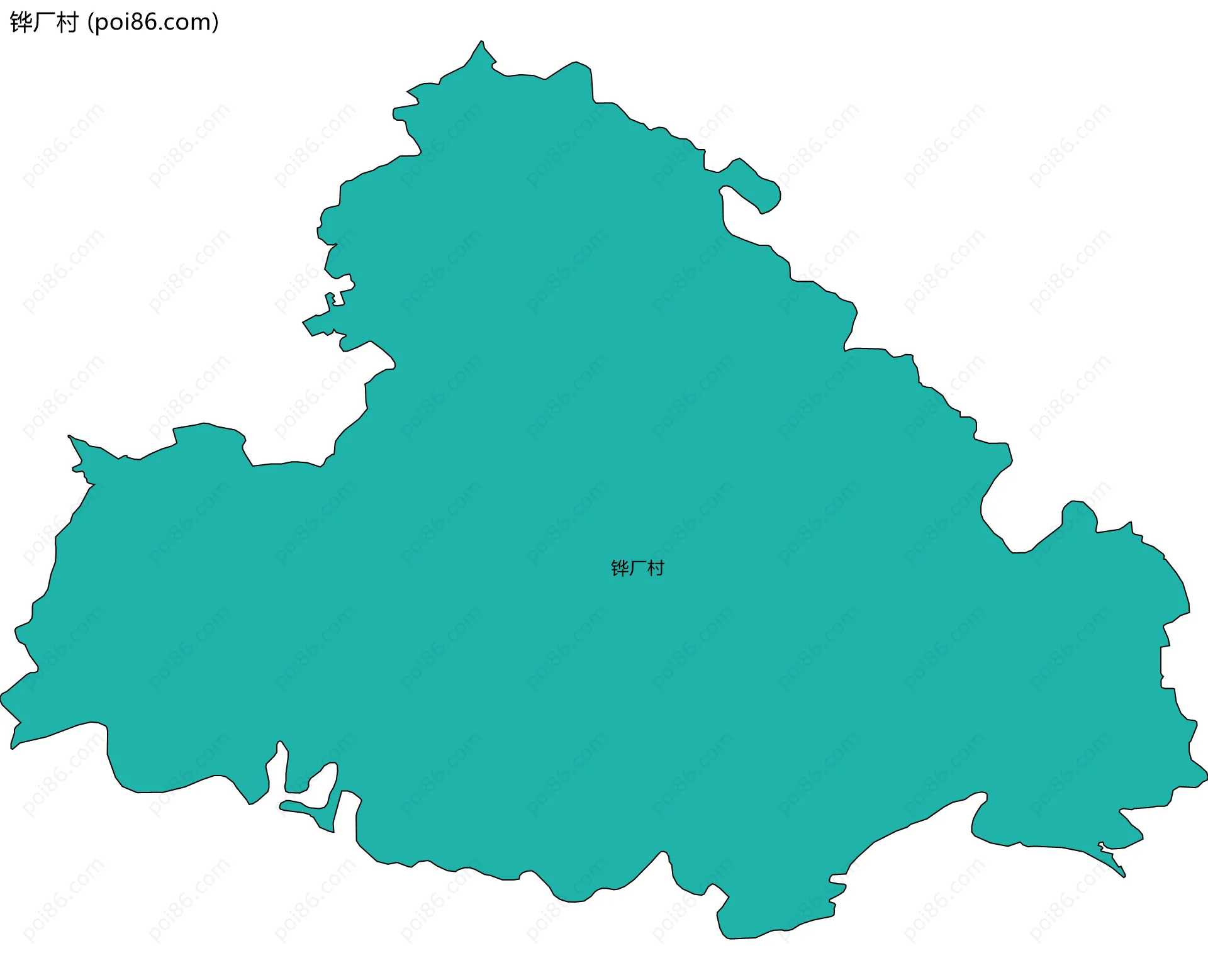 铧厂村边界地图