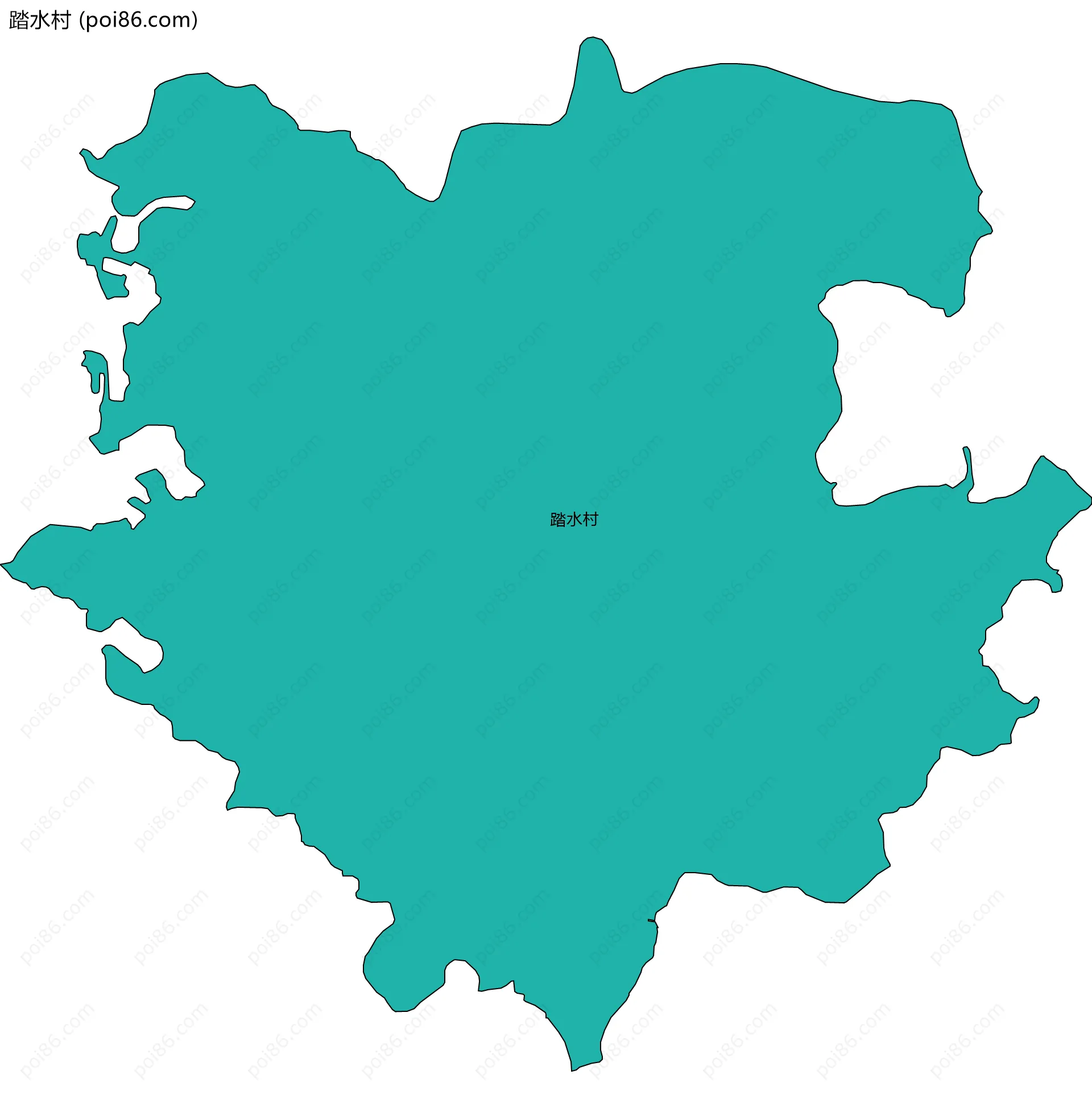 踏水村边界地图
