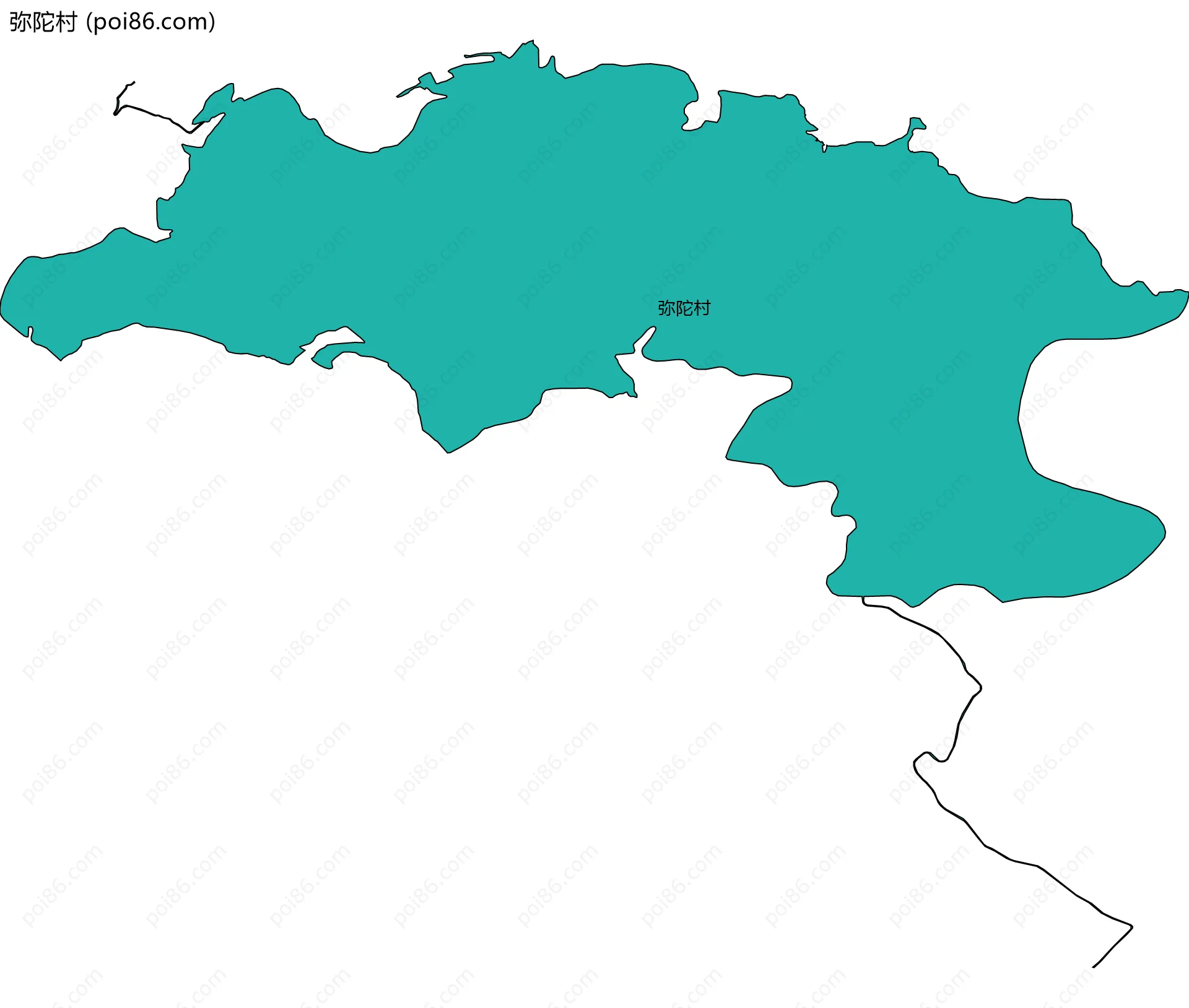 弥陀村边界地图