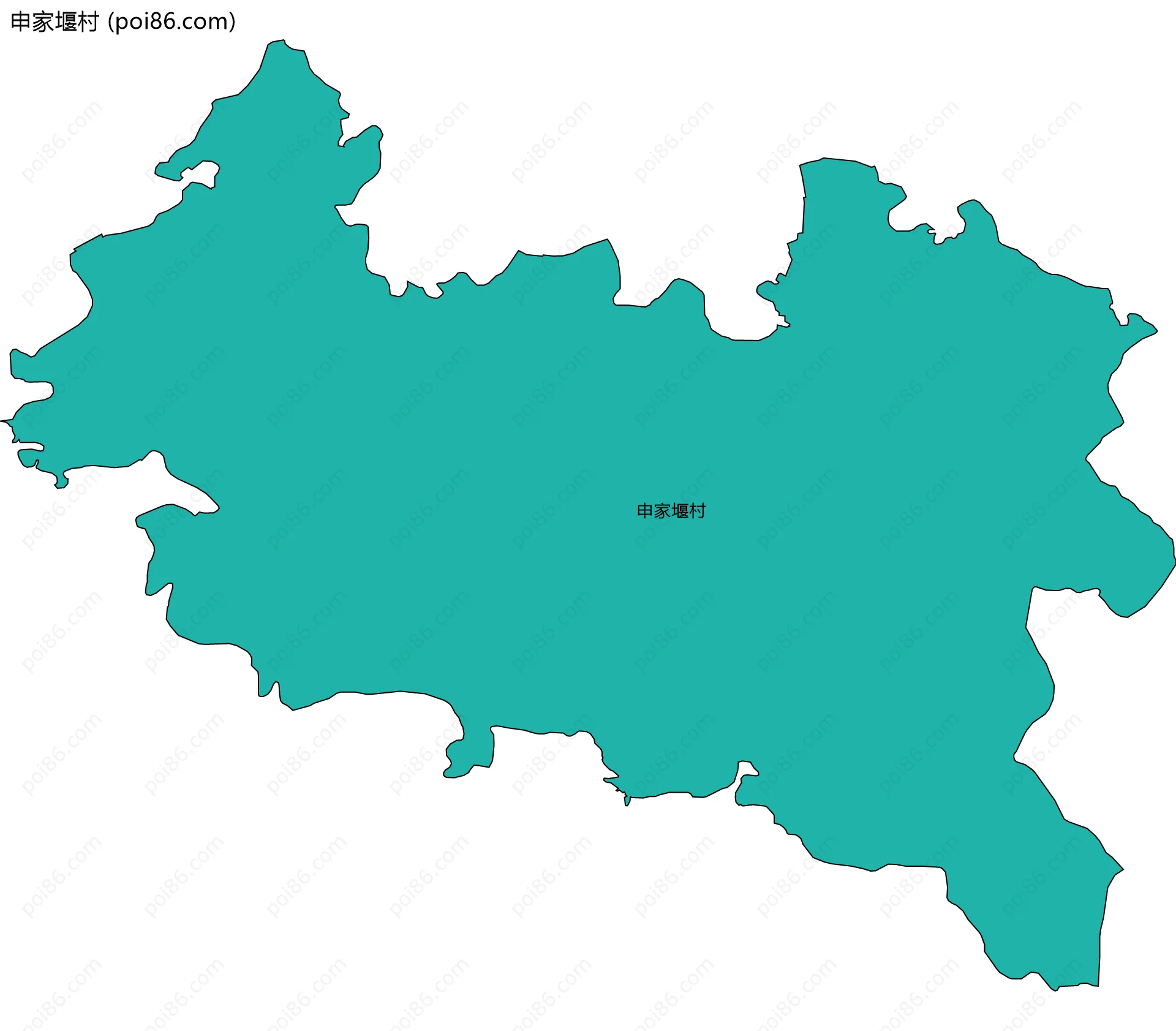 申家堰村边界地图