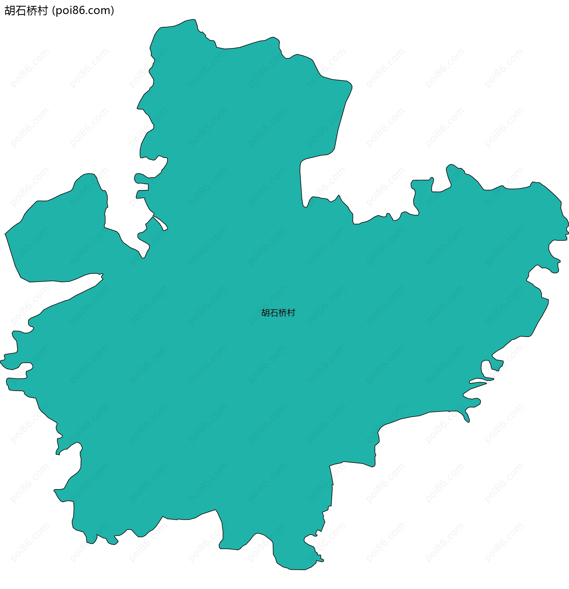 胡石桥村边界地图