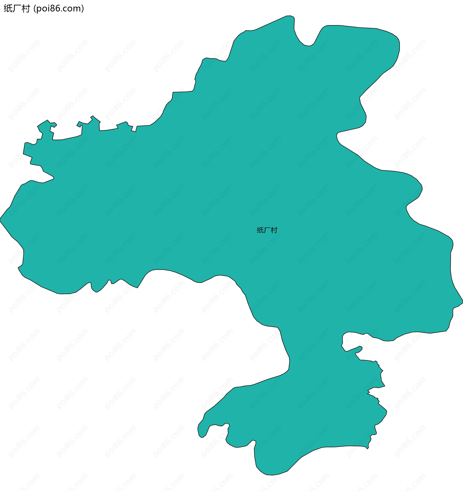 纸厂村边界地图