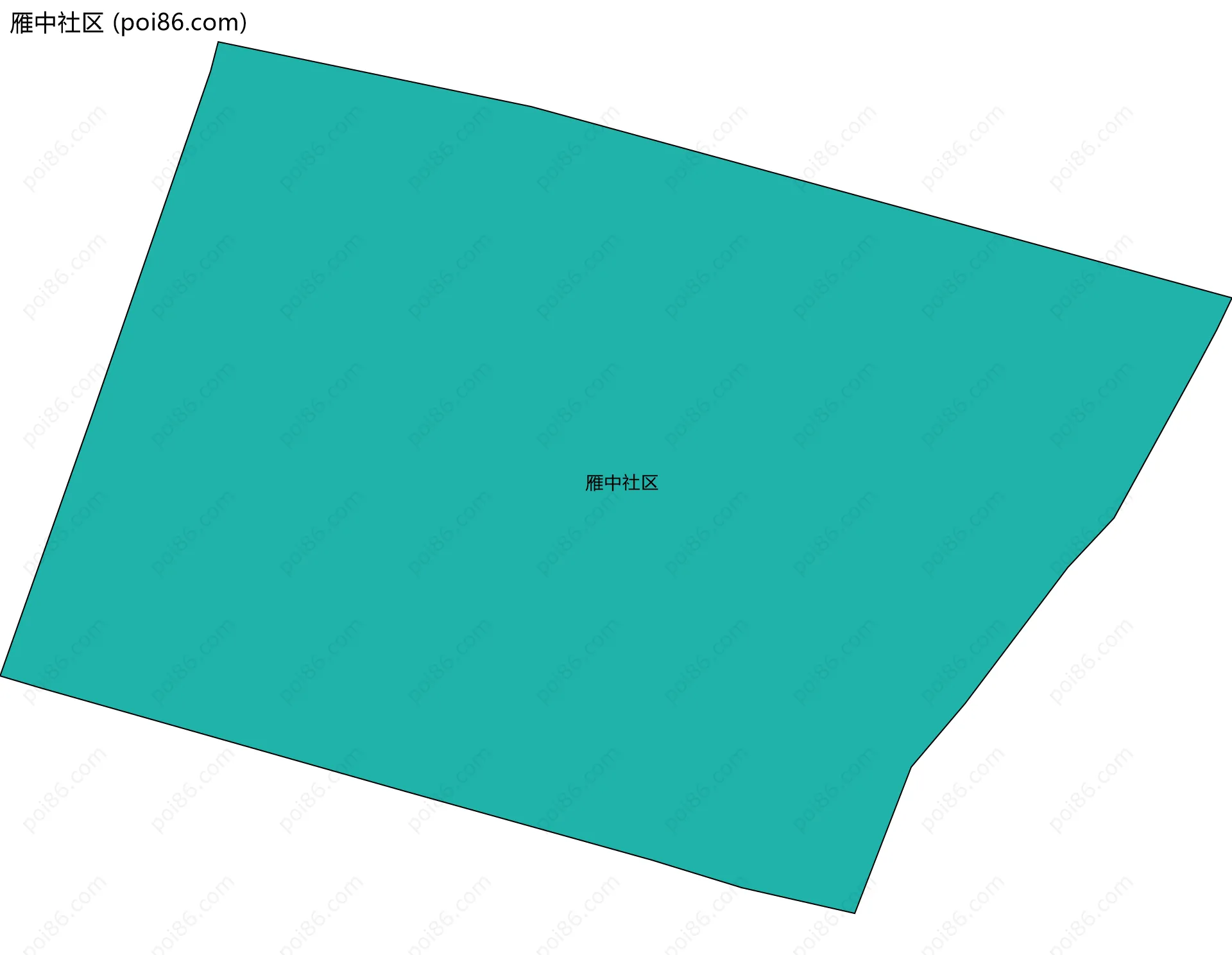 雁中社区边界地图