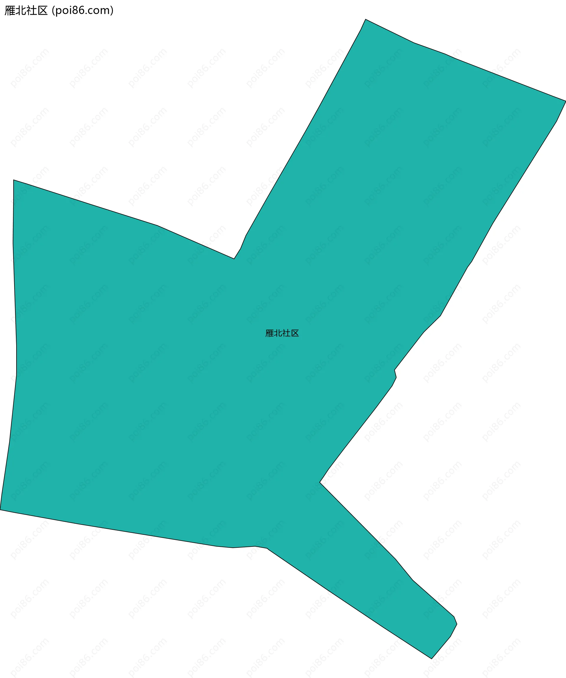 雁北社区边界地图