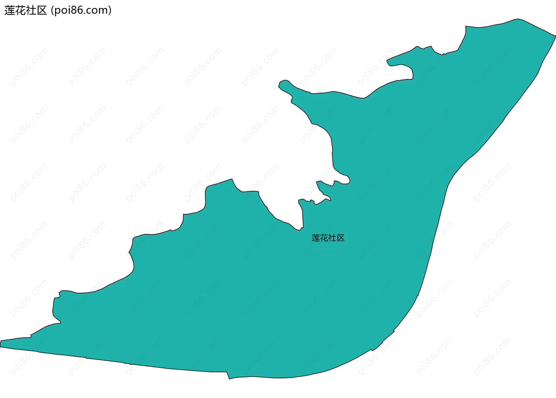 莲花社区边界地图