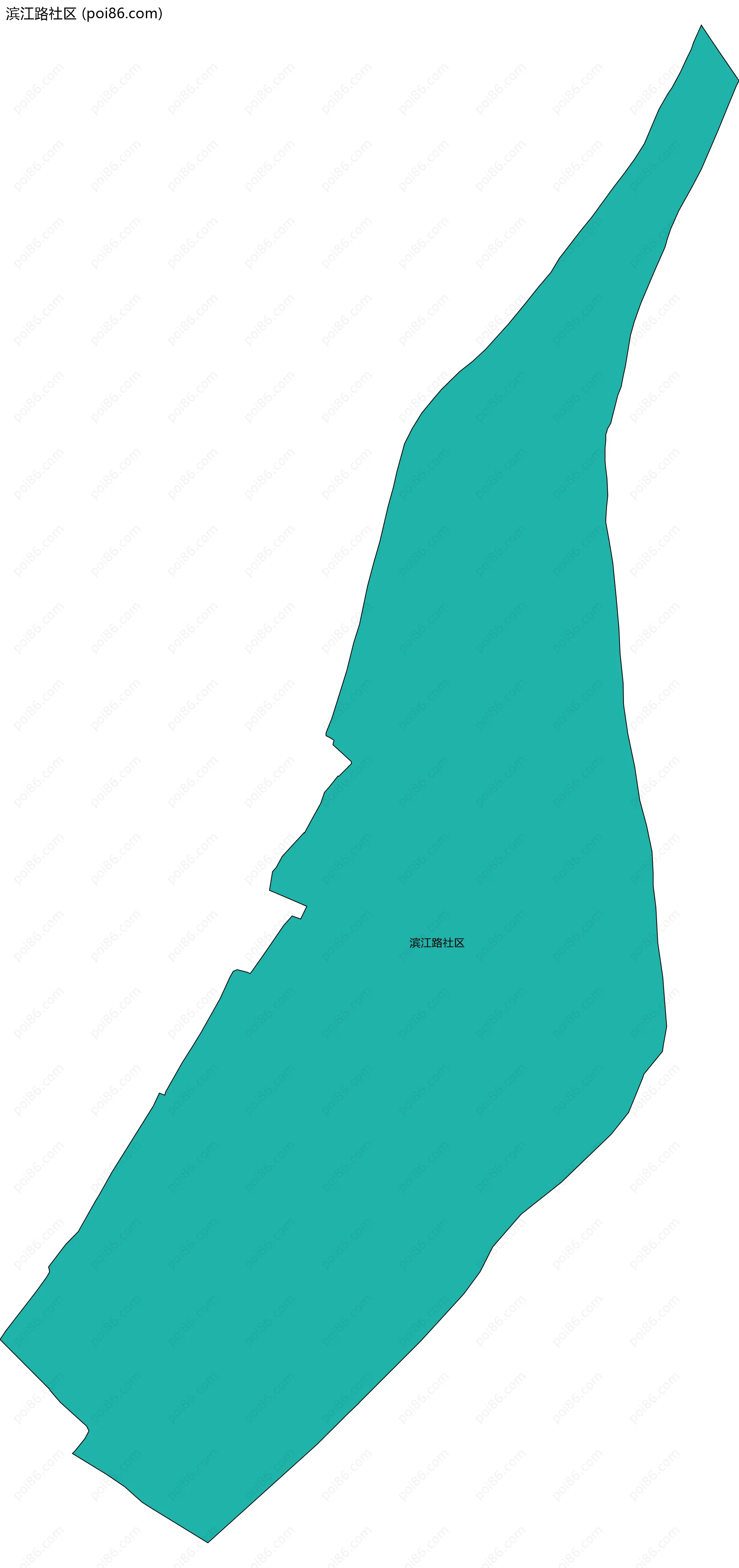 滨江路社区边界地图