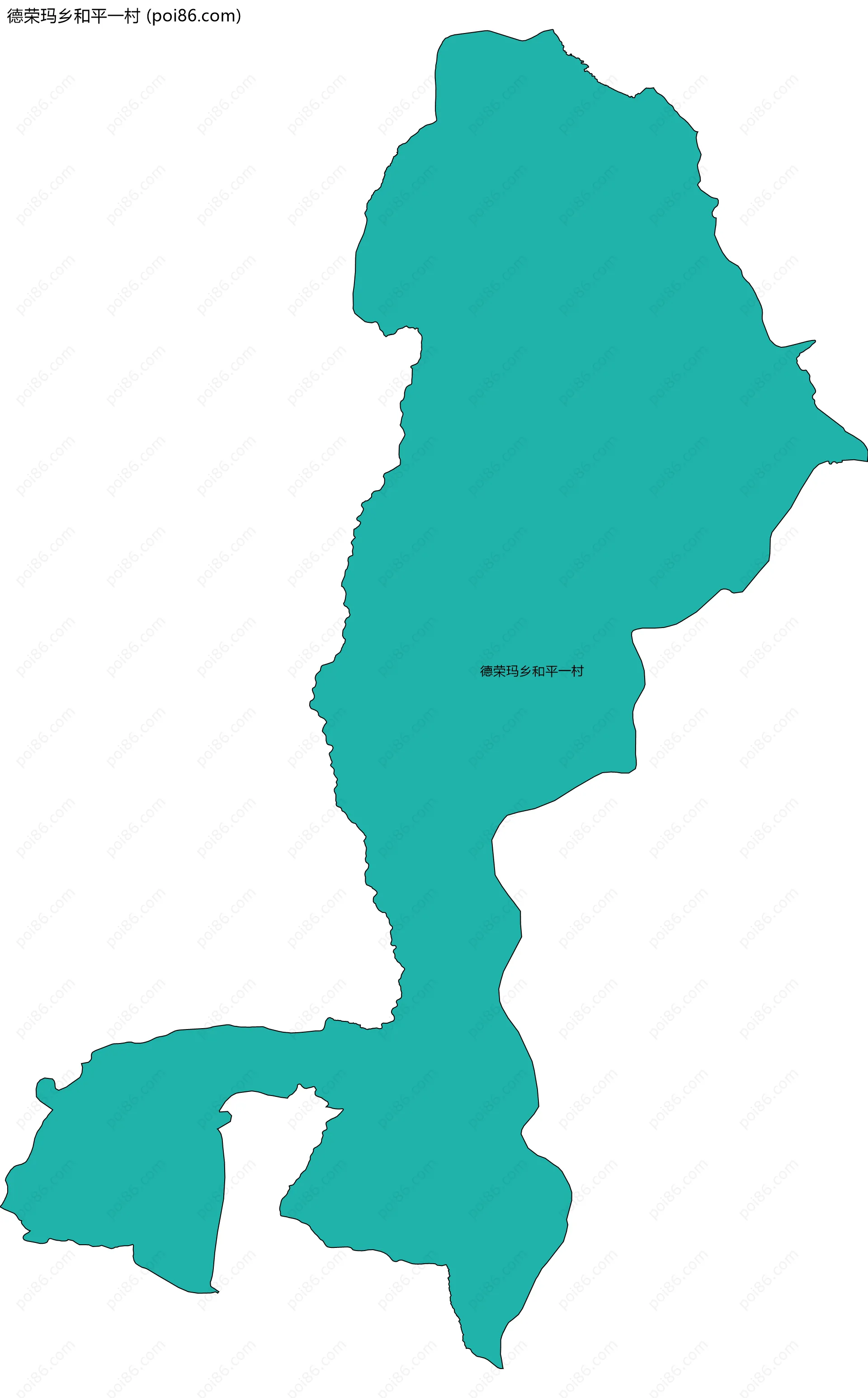 德荣玛乡和平一村边界地图