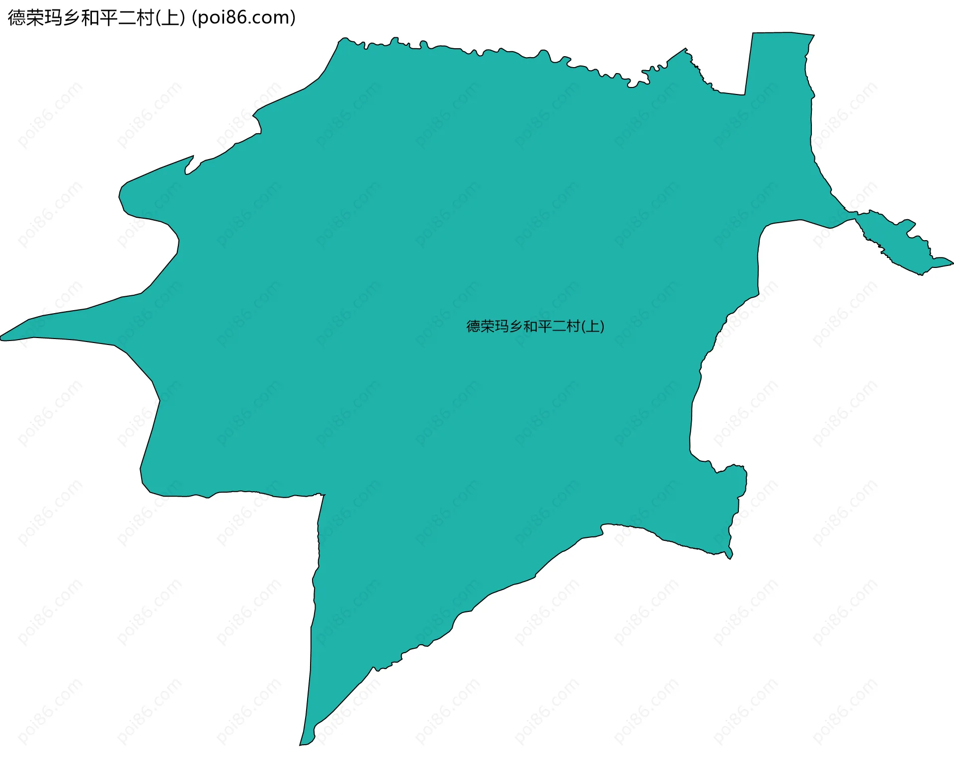 德荣玛乡和平二村(上)边界地图