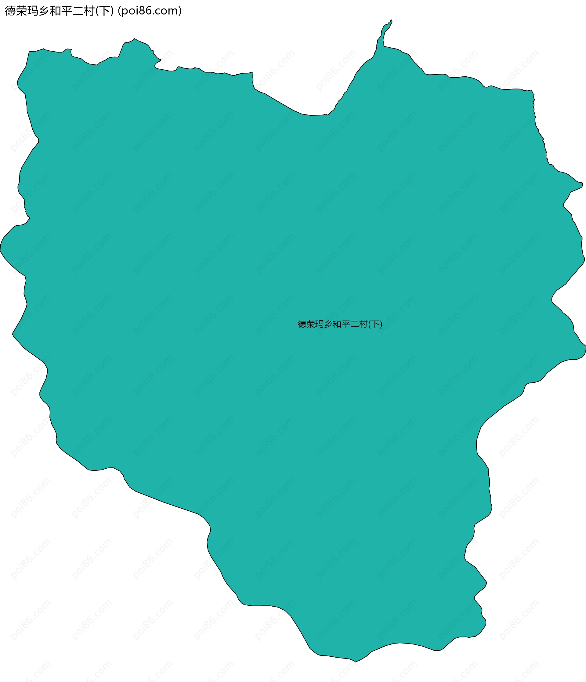 德荣玛乡和平二村(下)边界地图