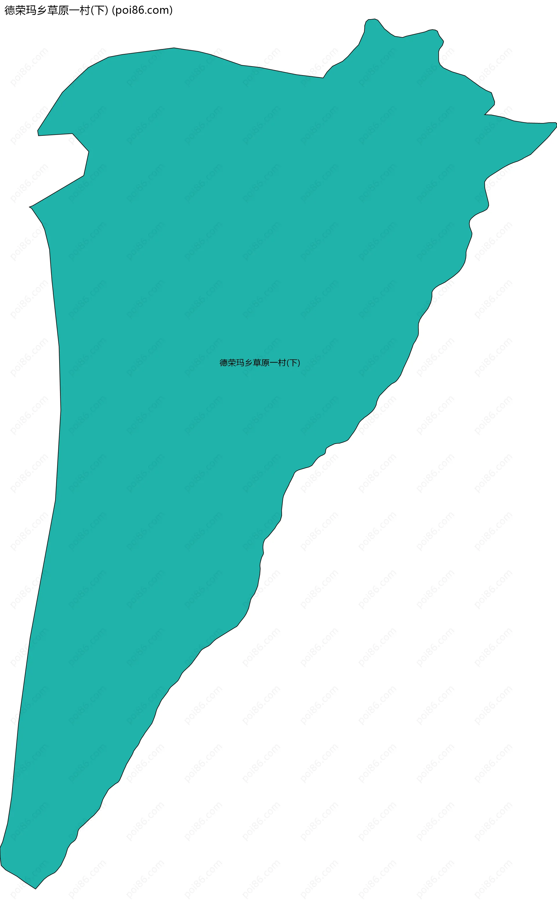 德荣玛乡草原一村(下)边界地图