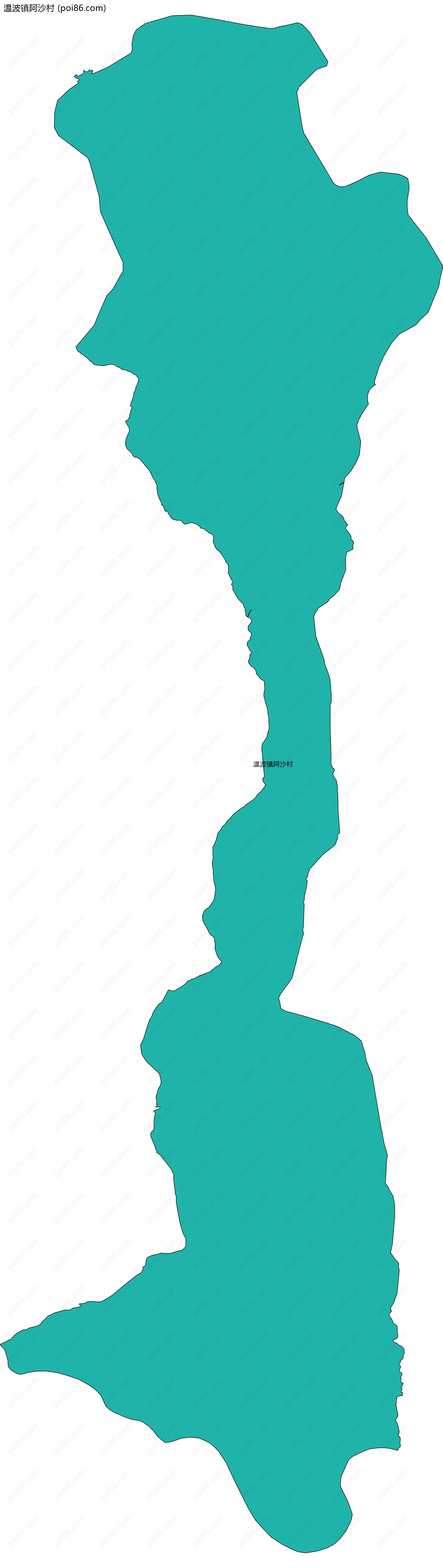 温波镇阿沙村边界地图