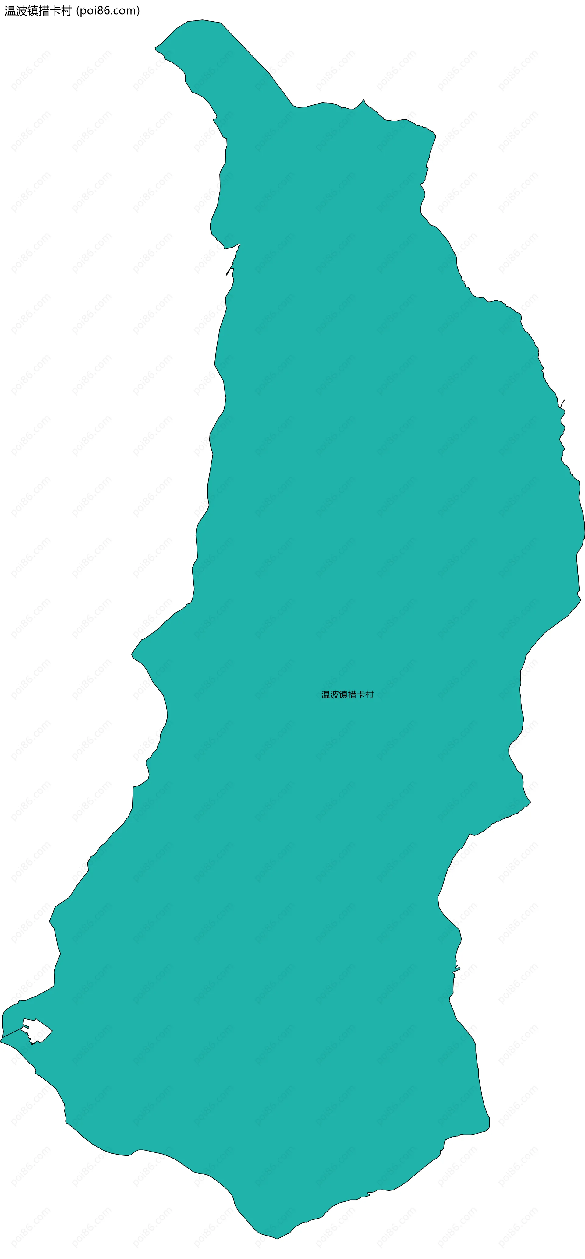 温波镇措卡村边界地图