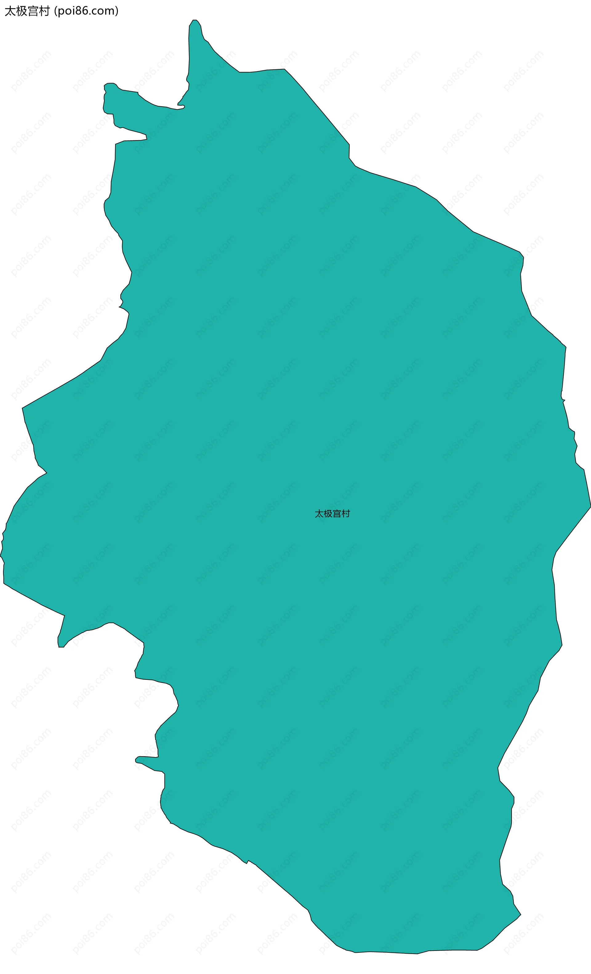 太极宫村边界地图