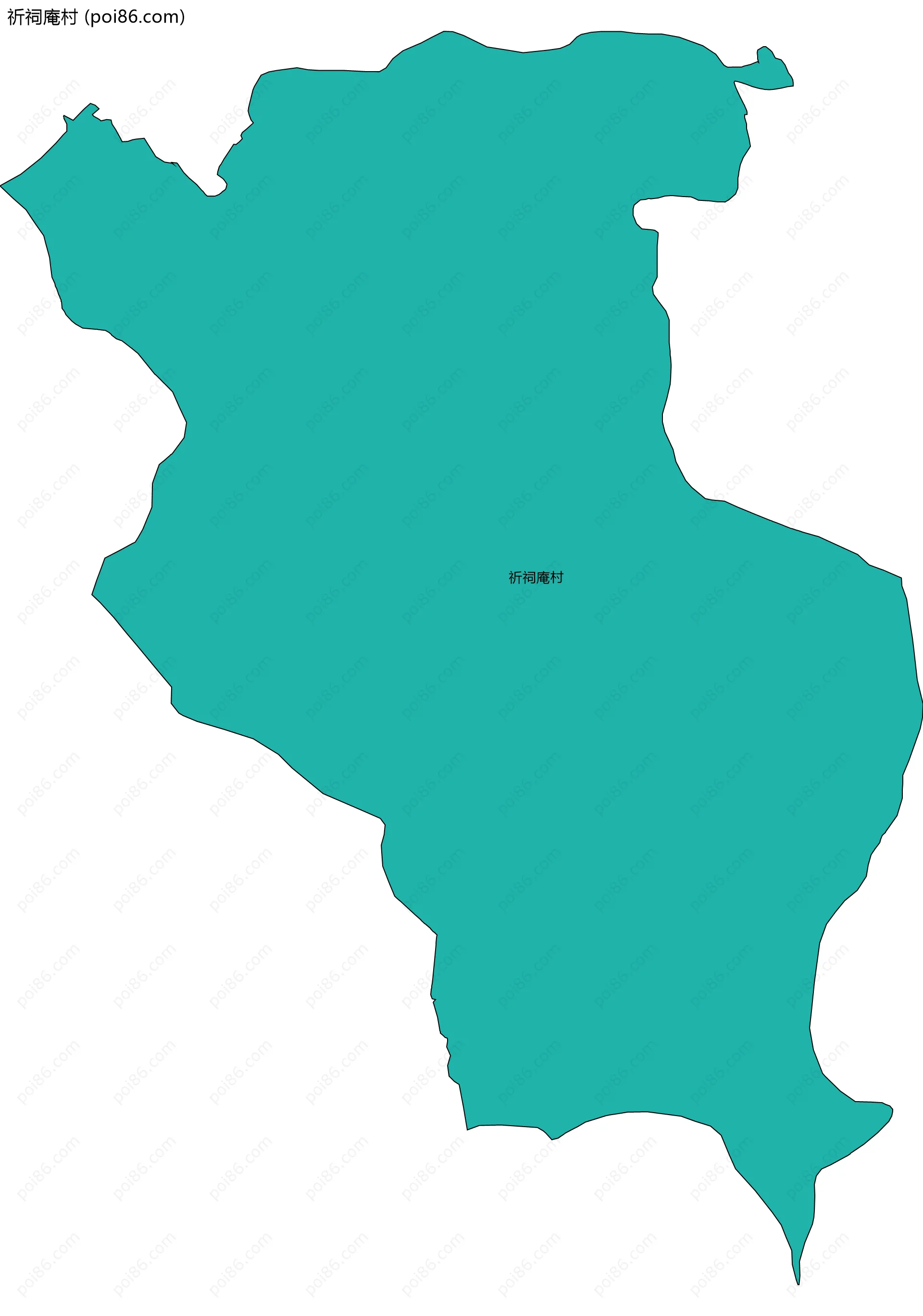 祈祠庵村边界地图