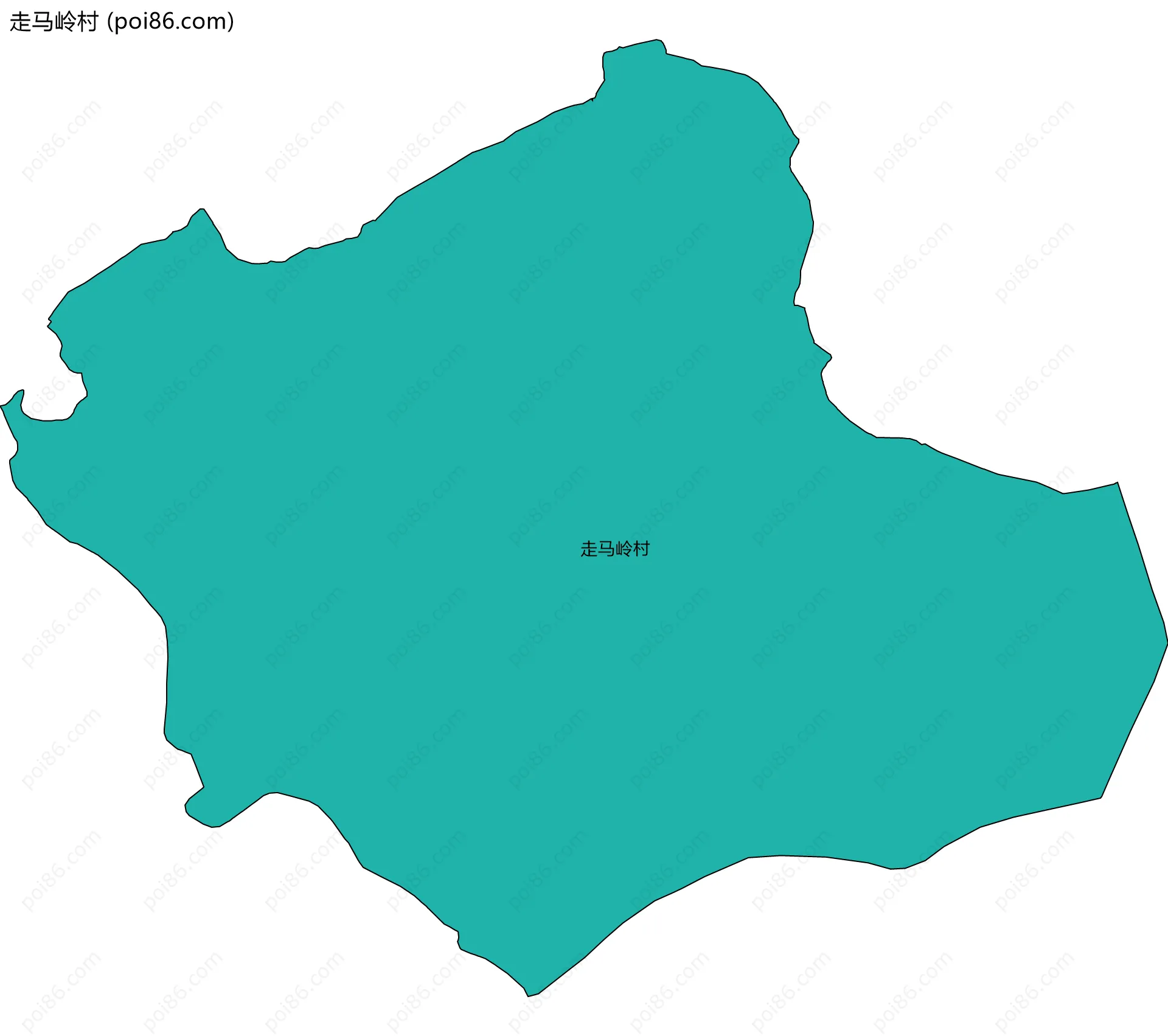 走马岭村边界地图