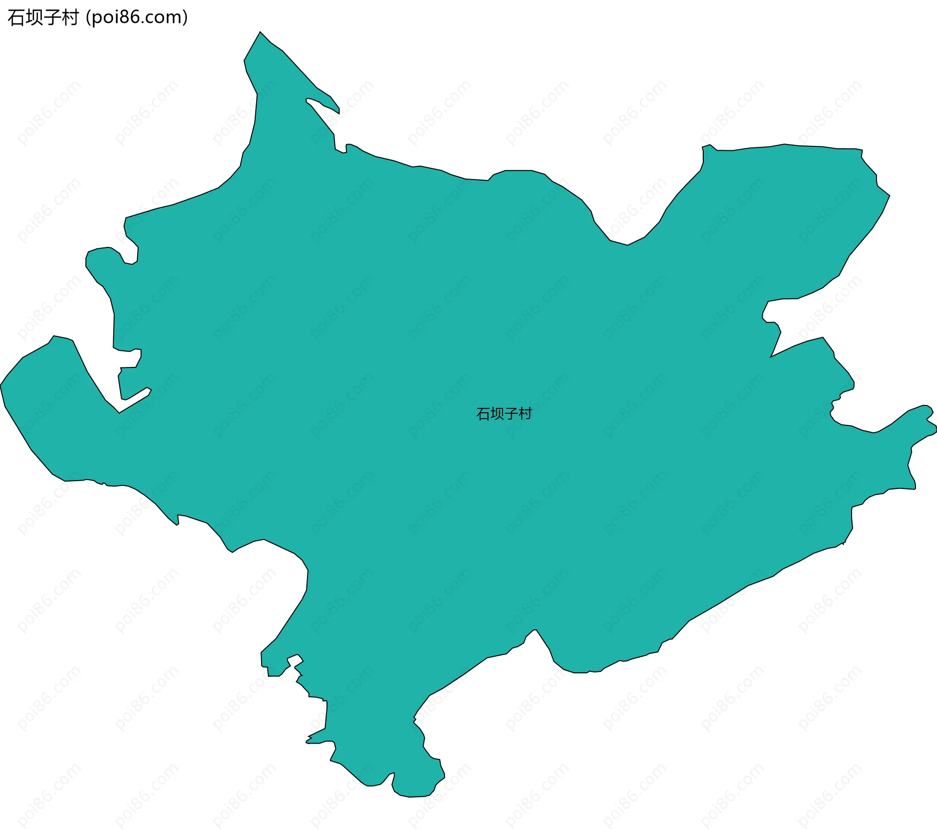 石坝子村边界地图