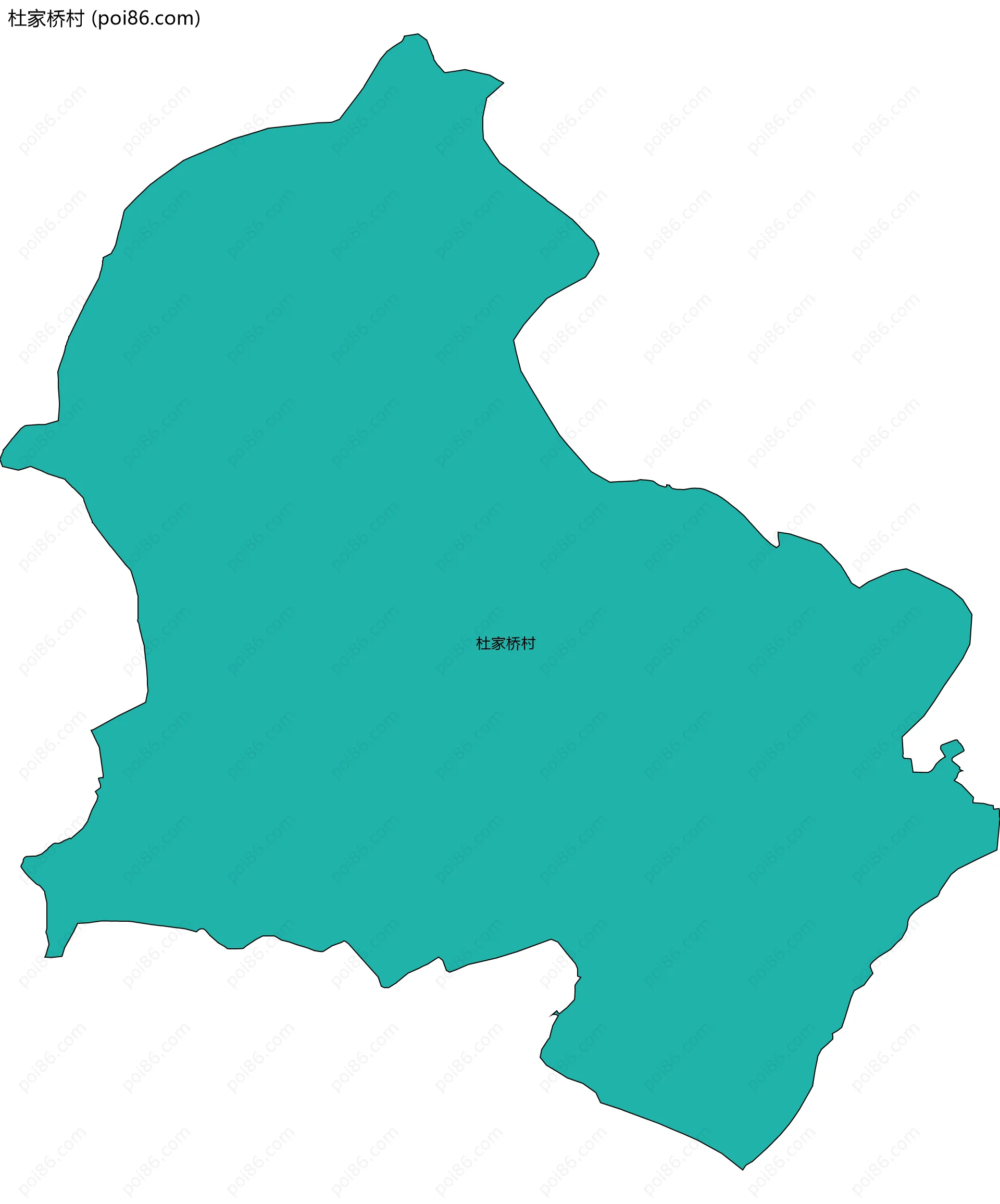 杜家桥村边界地图