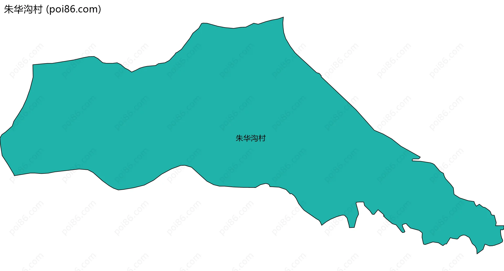 朱华沟村边界地图