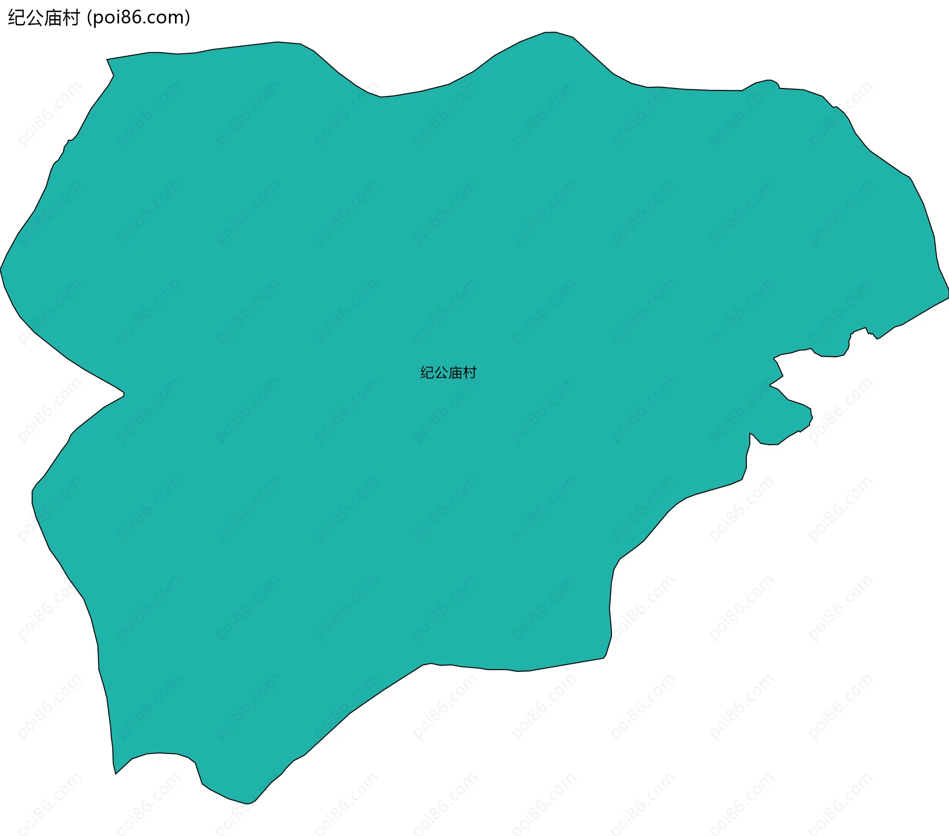 纪公庙村边界地图