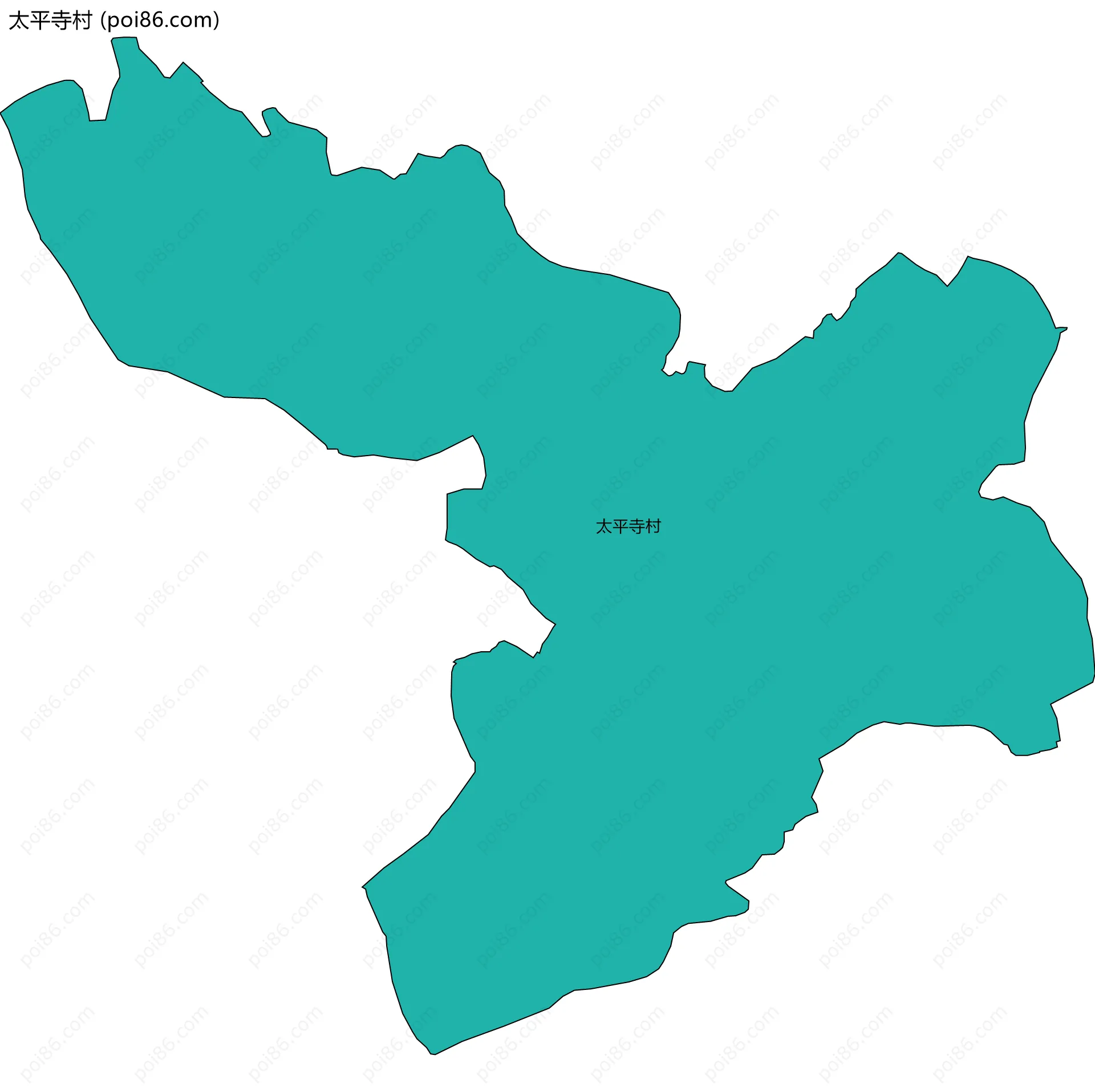 太平寺村边界地图