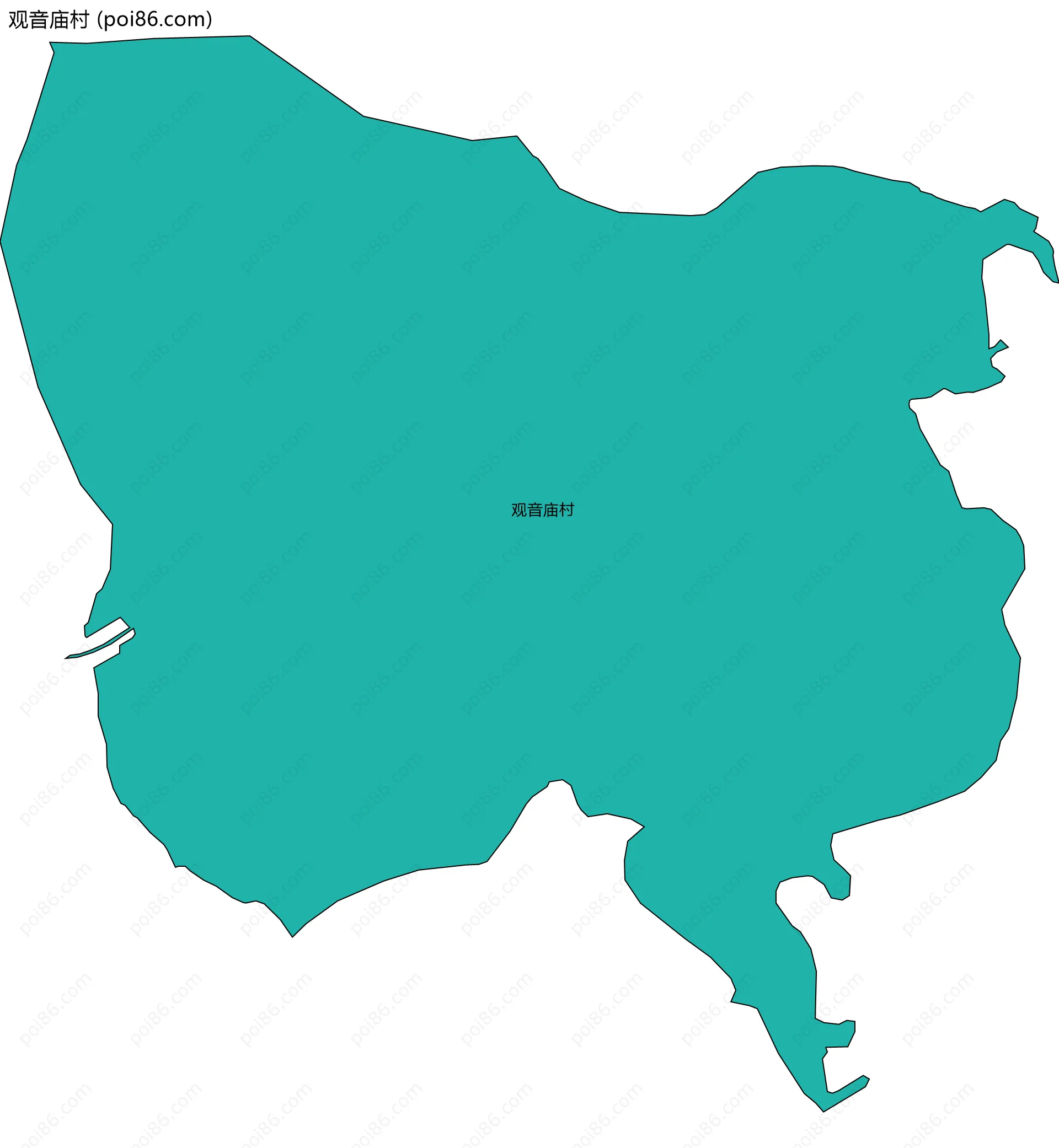 观音庙村边界地图