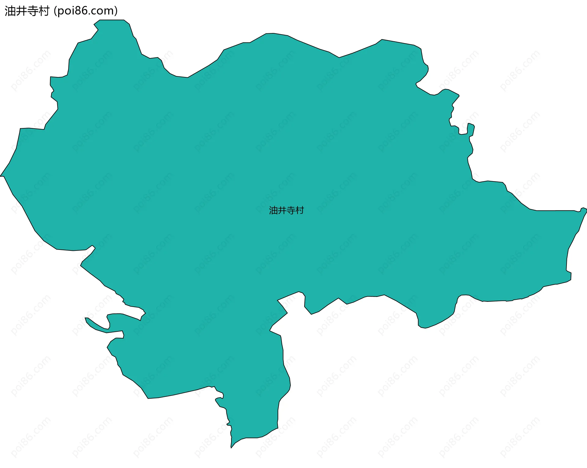 油井寺村边界地图