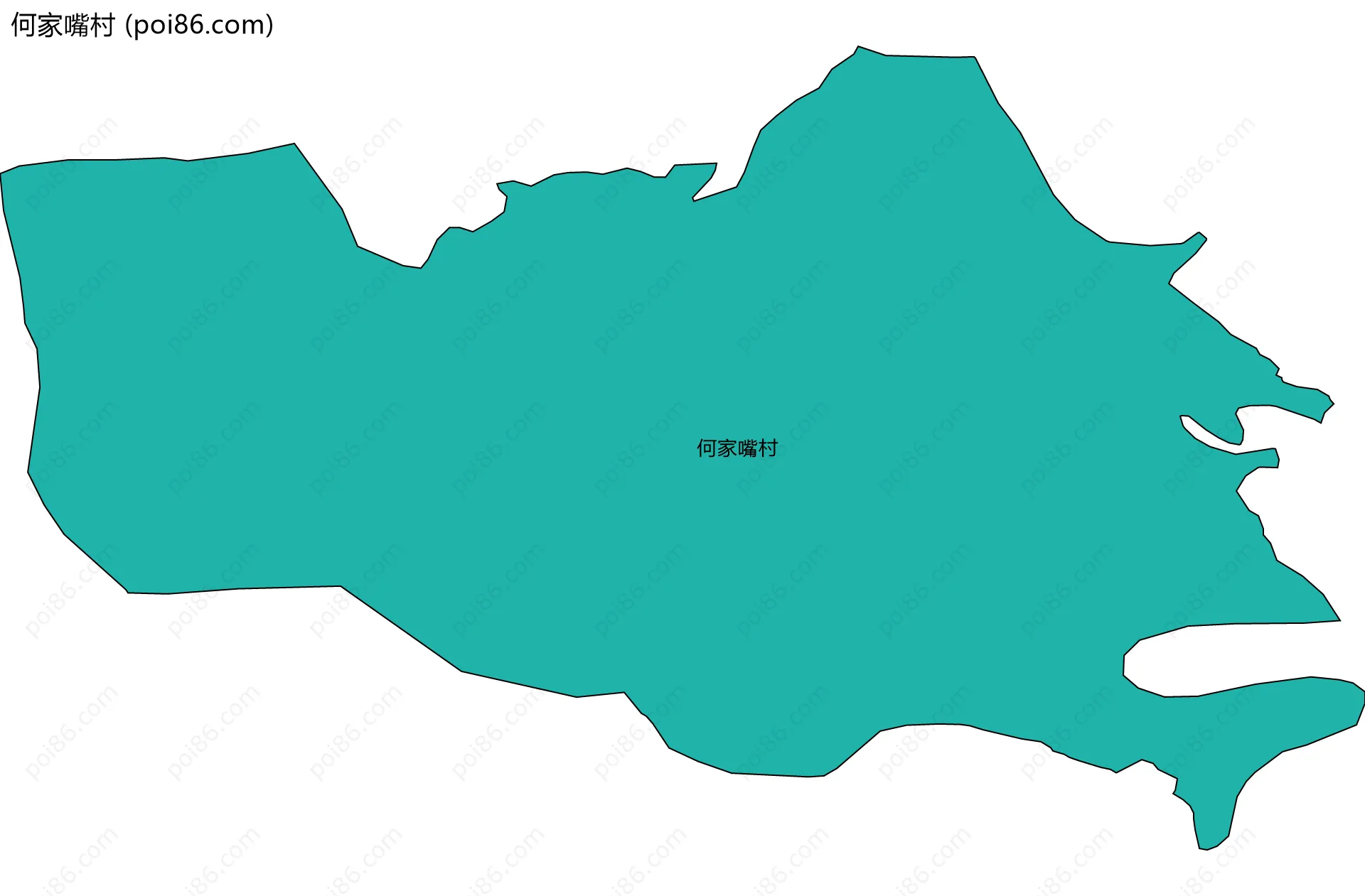 何家嘴村边界地图