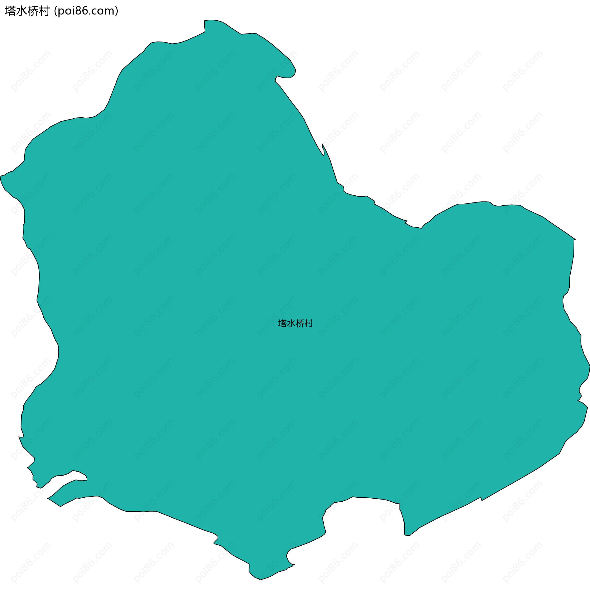 塔水桥村边界地图